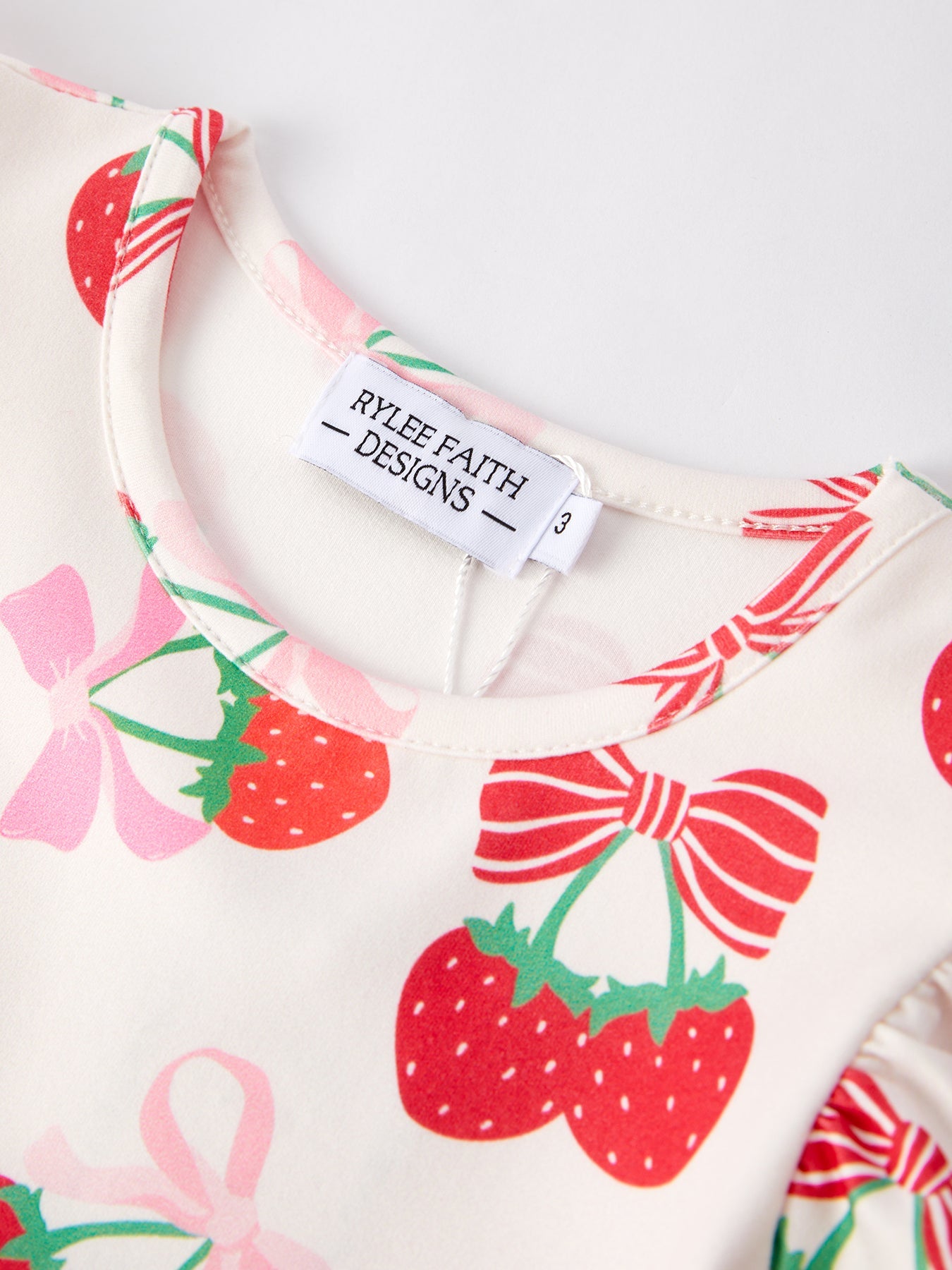 Charming Strawberry Dress For Little Ones
