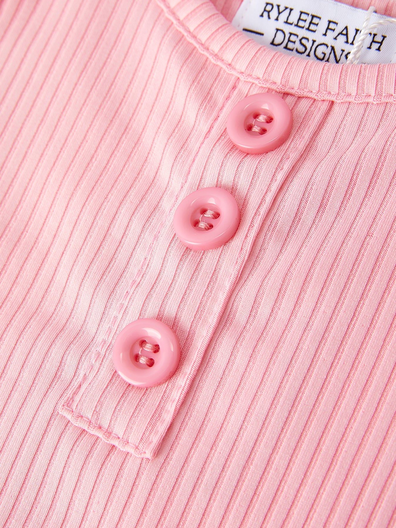 Pink Girls Top Bow Floral Print Bell Bottom Pants Set