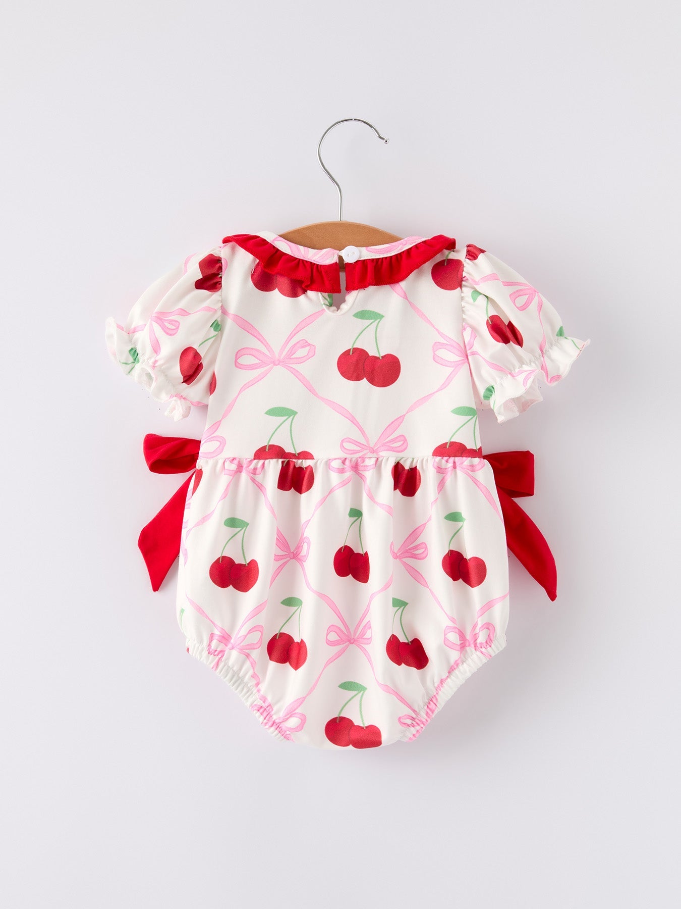 Cherry Bow Girls' Romper
