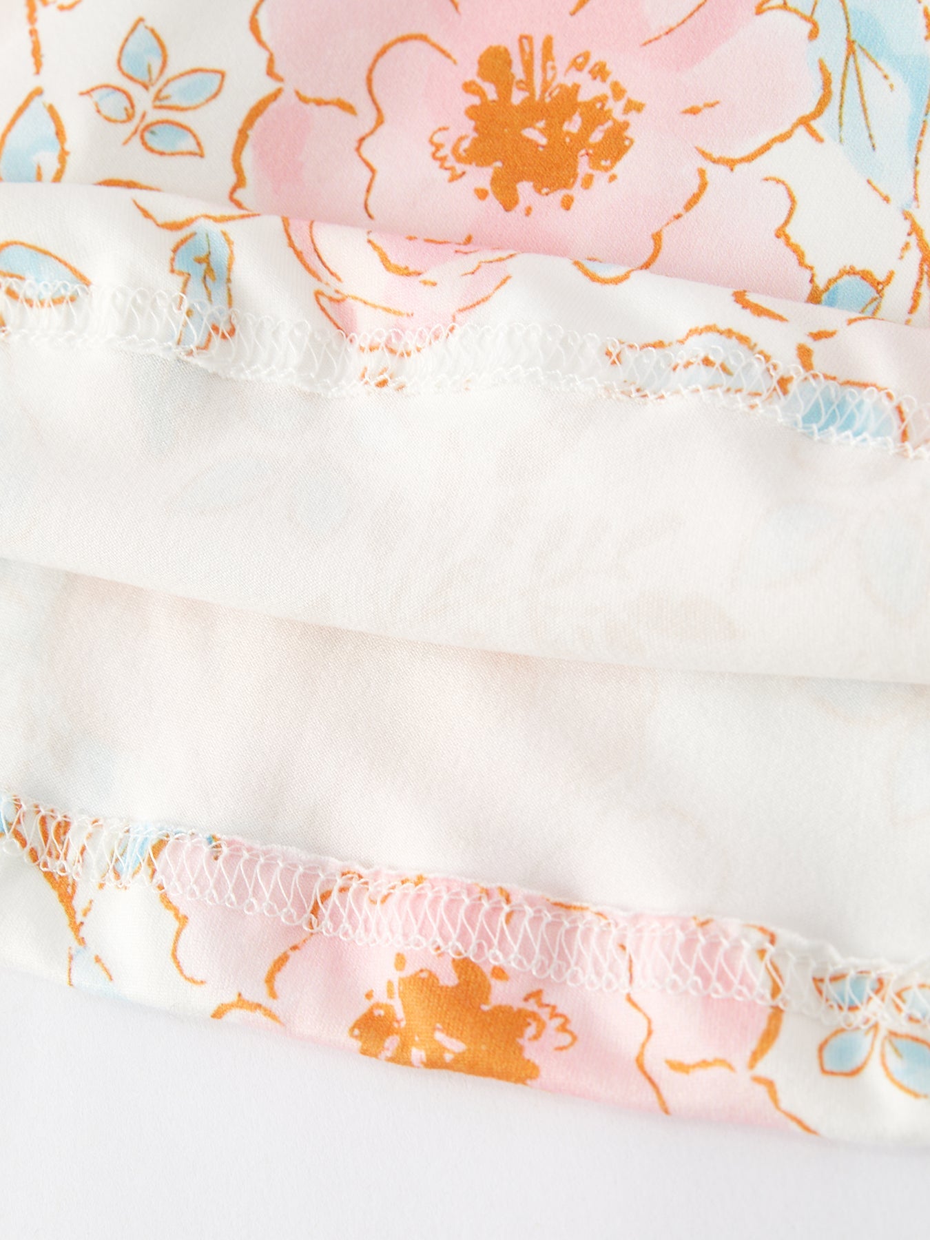 Spring And Summer Floral Print Milk Silk Girls Dress