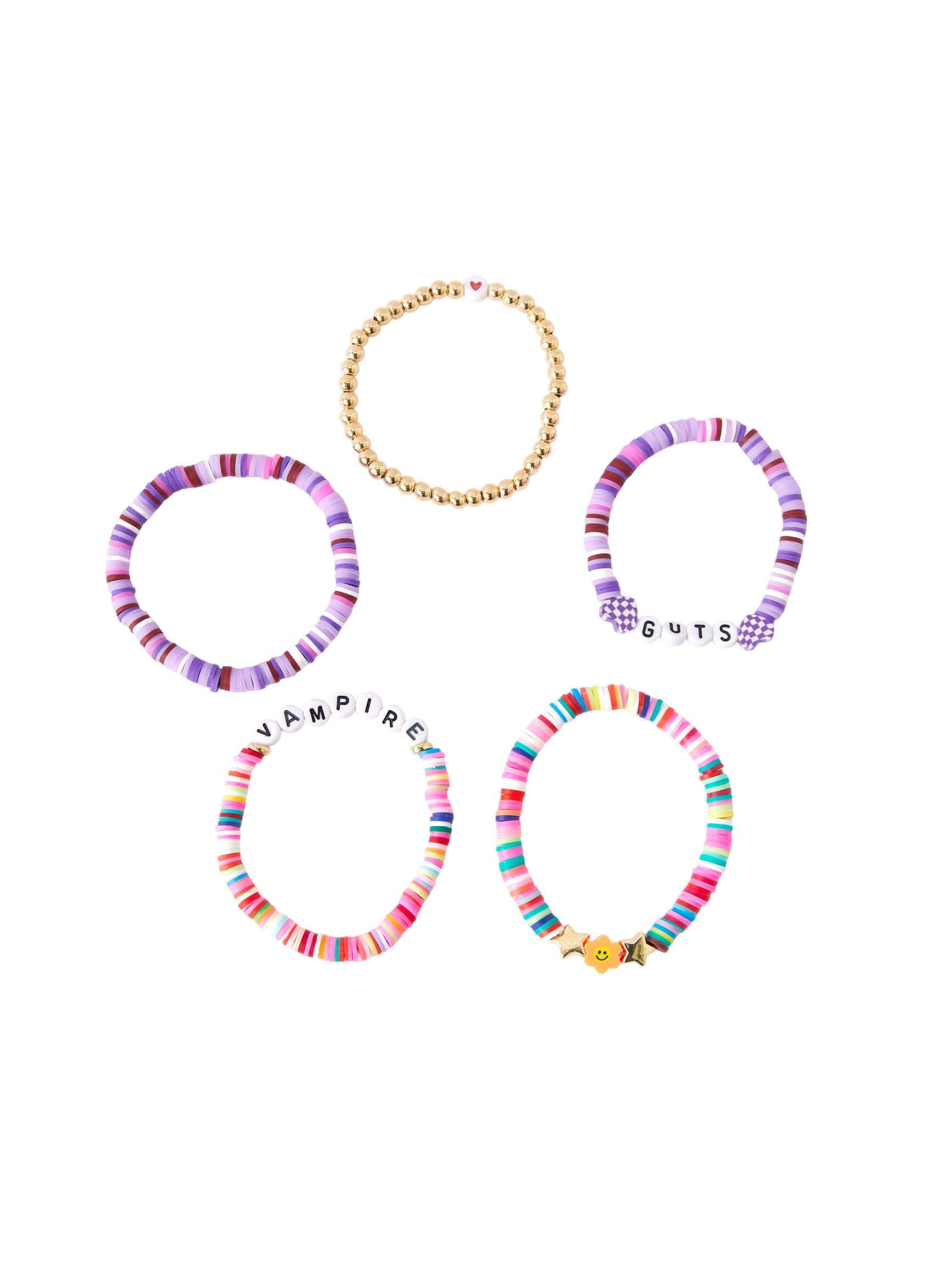 Taylor Bracelet Elastic Beaded "vampire Guts" Letter Bracelet