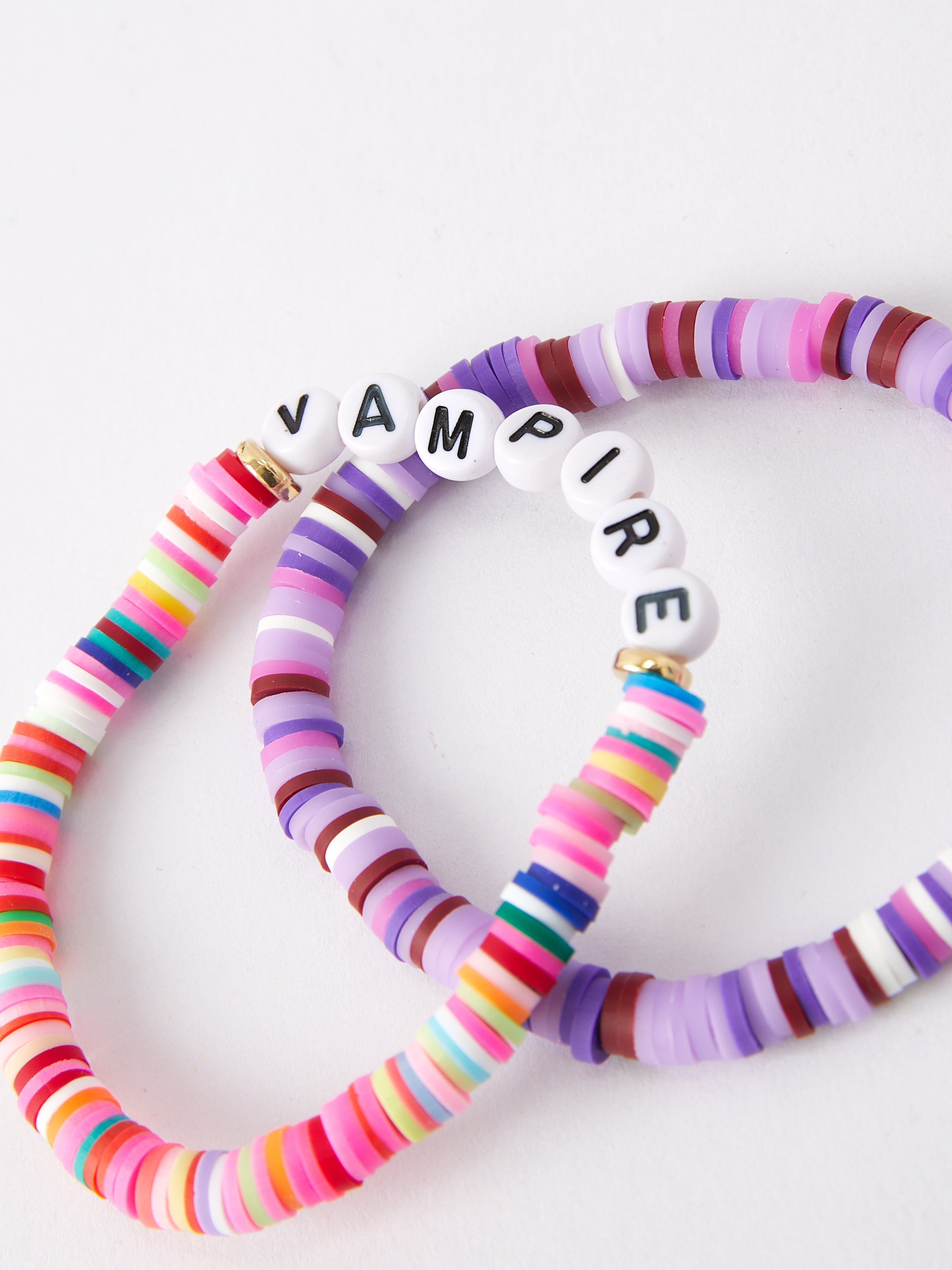 Taylor Bracelet Elastic Beaded "vampire Guts" Letter Bracelet