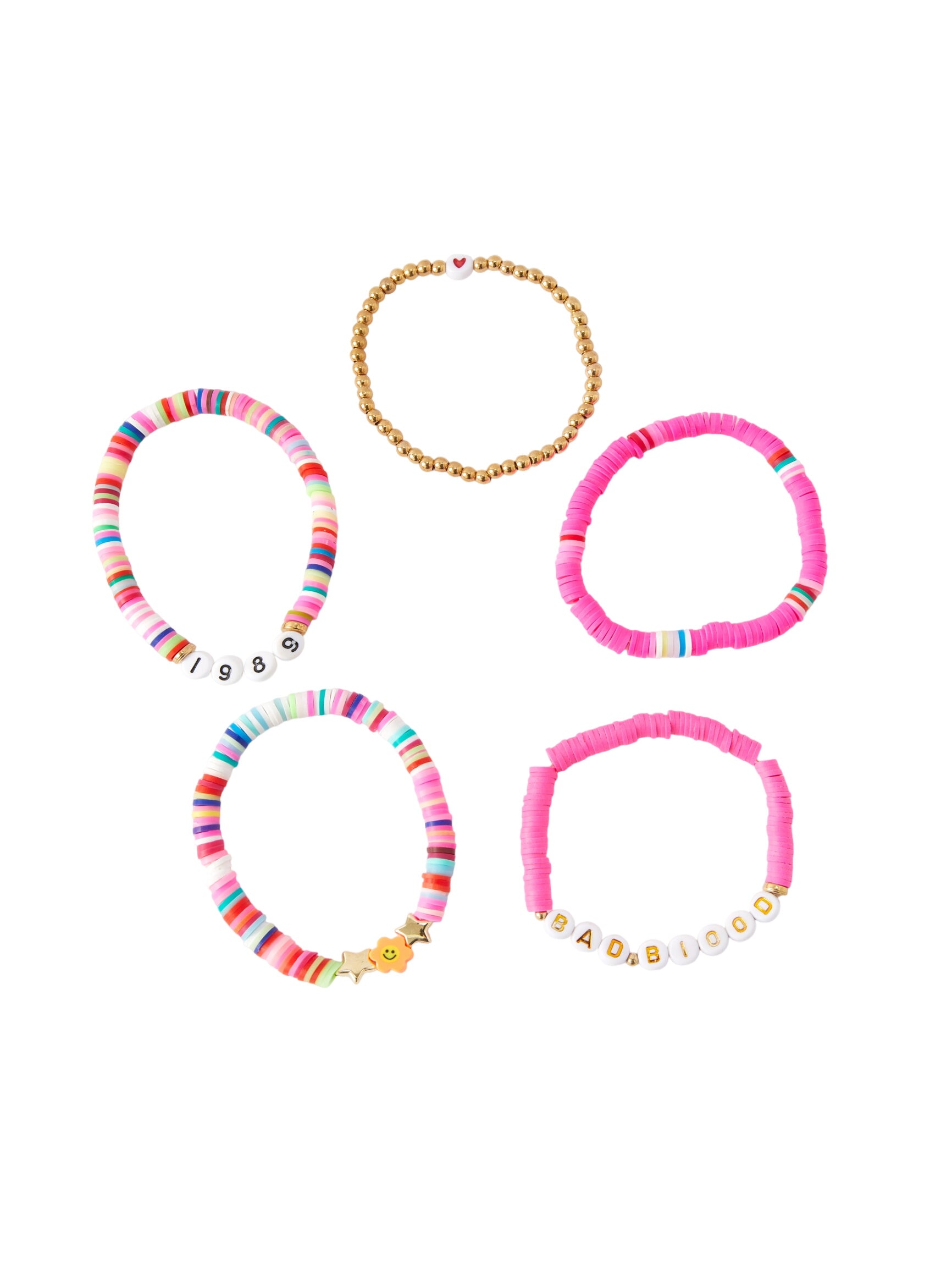 Taylor 1989 Bracelet Elastic Beaded Letter Bracelet