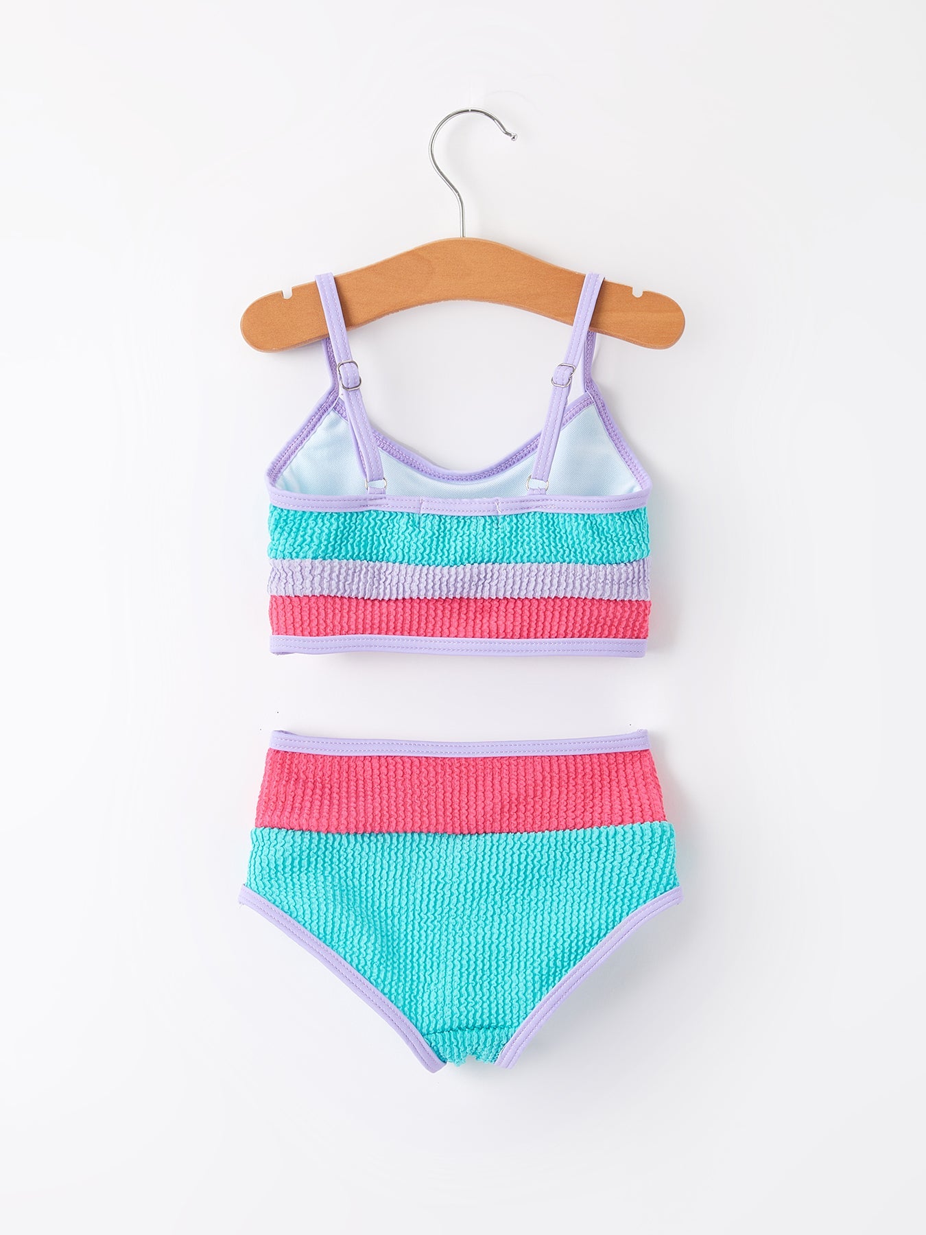 Mommy Me "blue And Red Stripes" Kid's Swimsuit