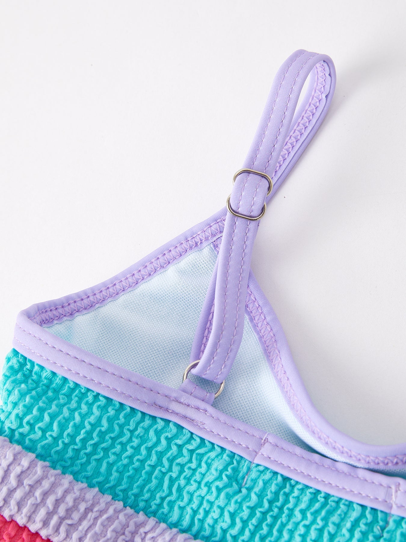 Mommy Me "blue And Red Stripes" Kid's Swimsuit