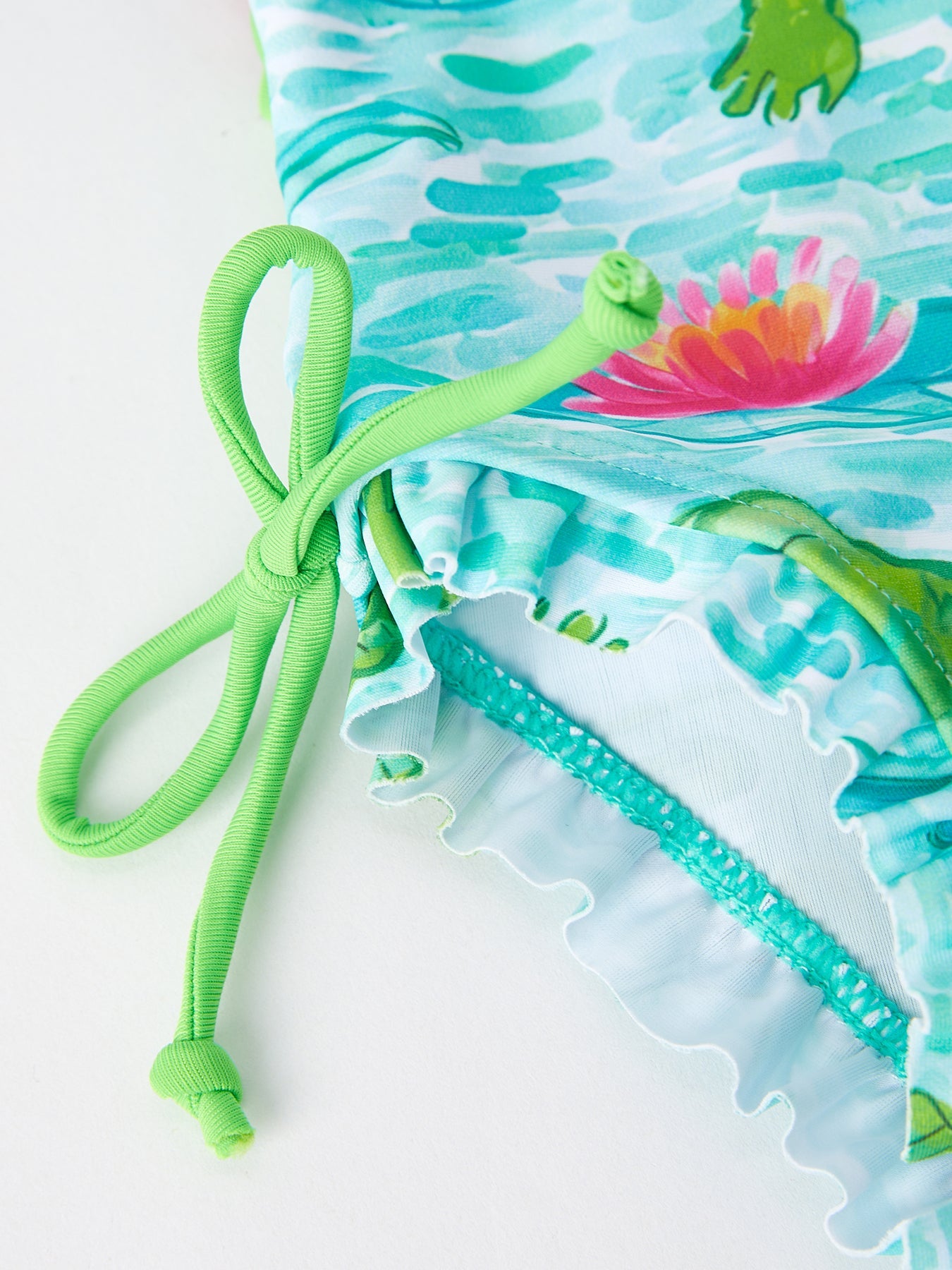 "crocodile" Green Girls' Swimsuit