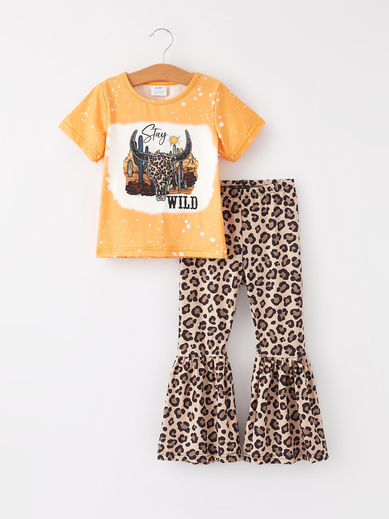 Western Leopard Print Girls Set