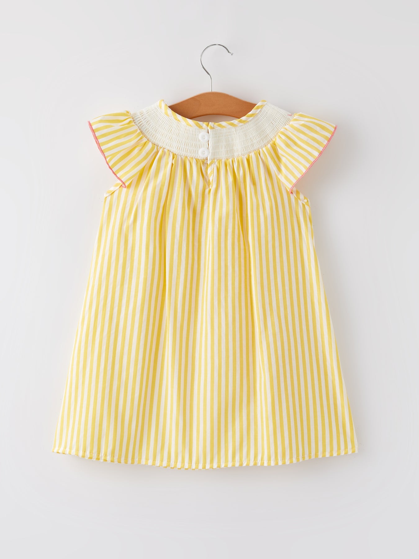 Spring/summer Chick Floral Embroidery Smocking Girls Dress