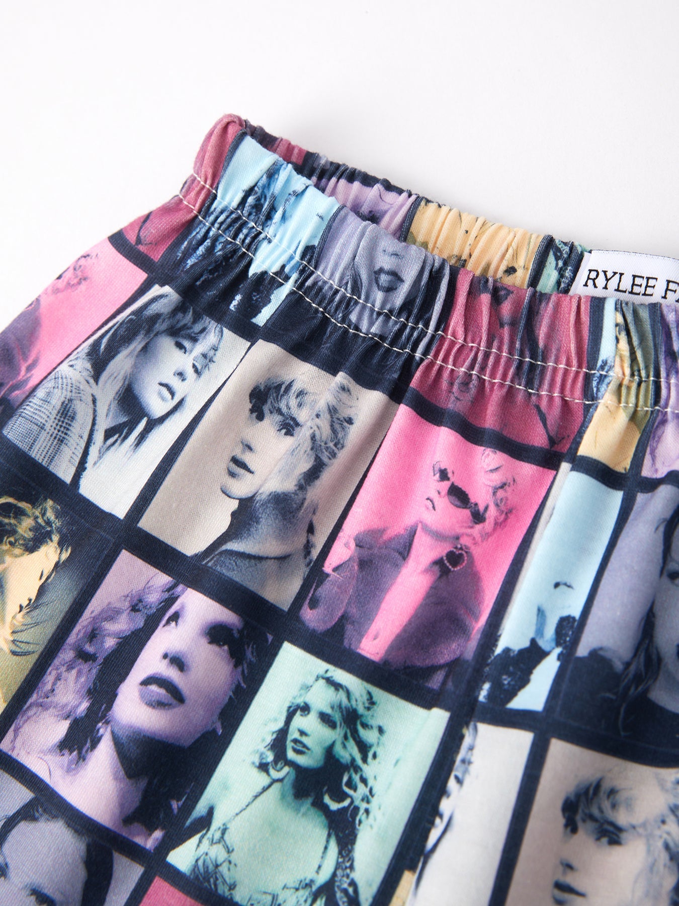 Black Ts Lapel Button Short Sleeve Shorts Ruffle Pajama Set