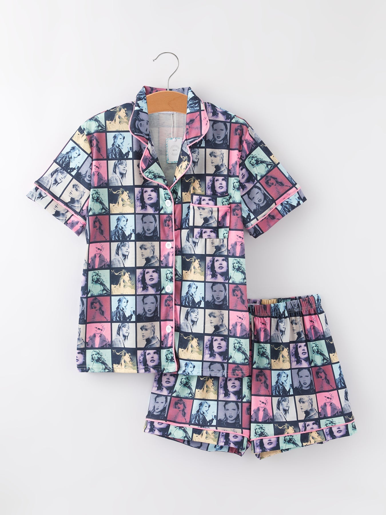 Mommy Me Ts Printed Adult Plaid Pajamas Set