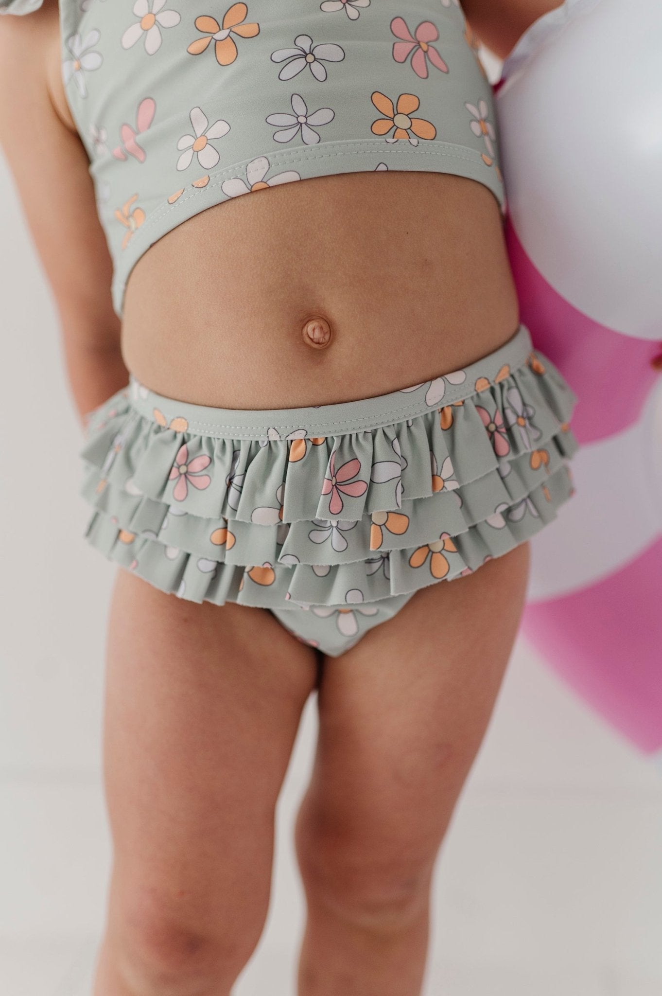 Girl's Two-piece Ruffle Swimsuit