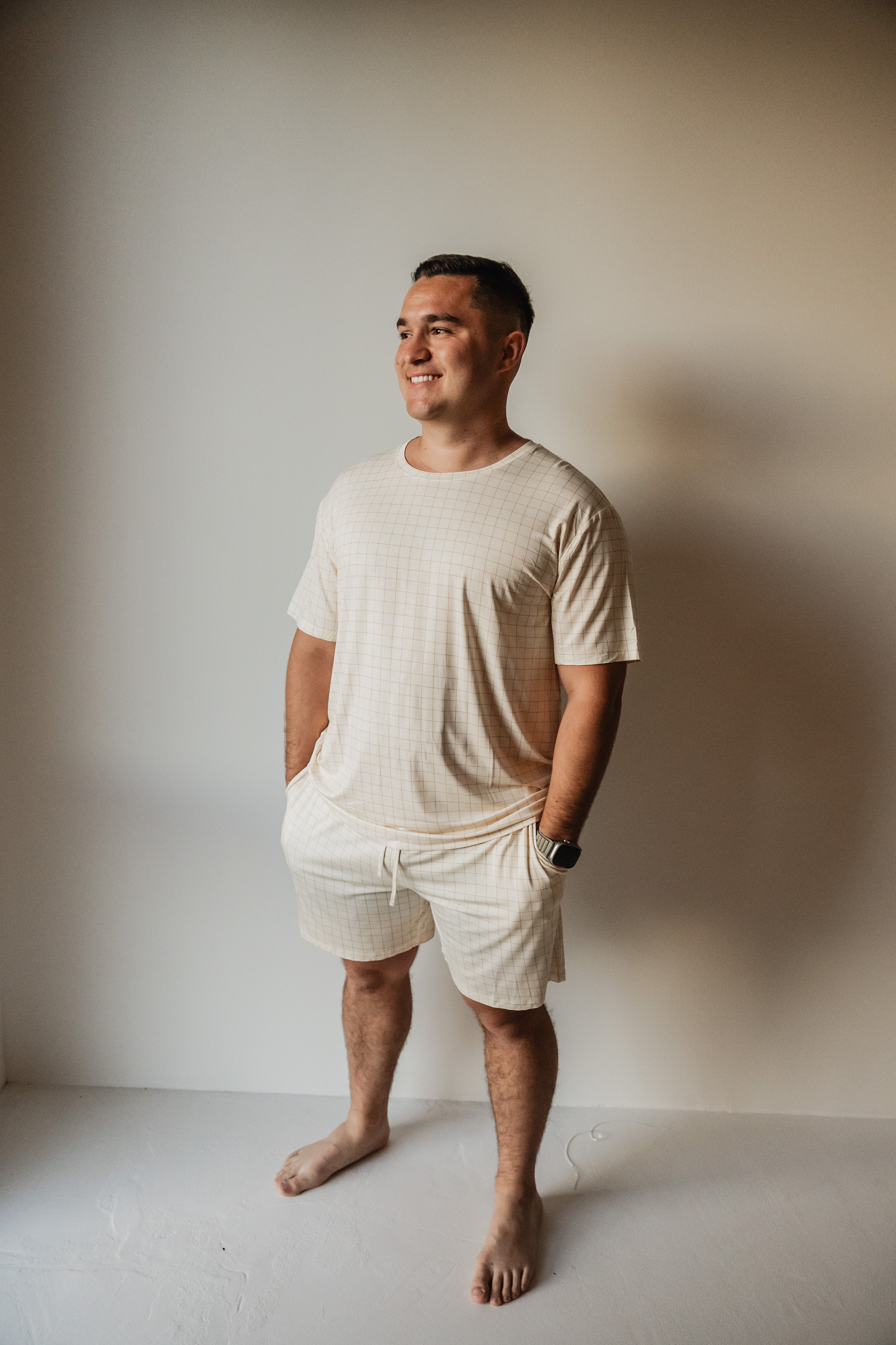 Mens Bamboo Pajamas | Golden Grid