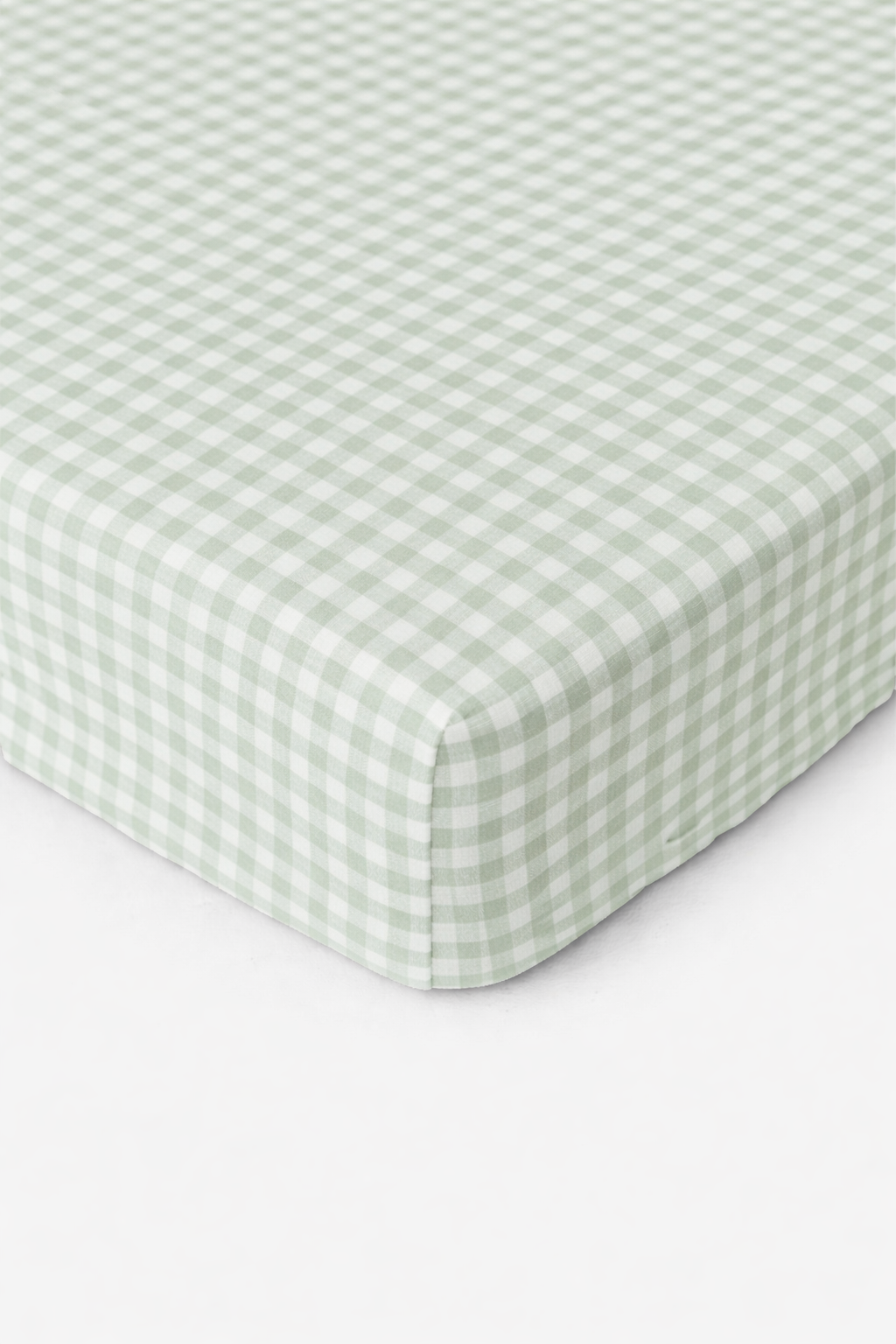 Meadow Green Gingham Crib Sheet