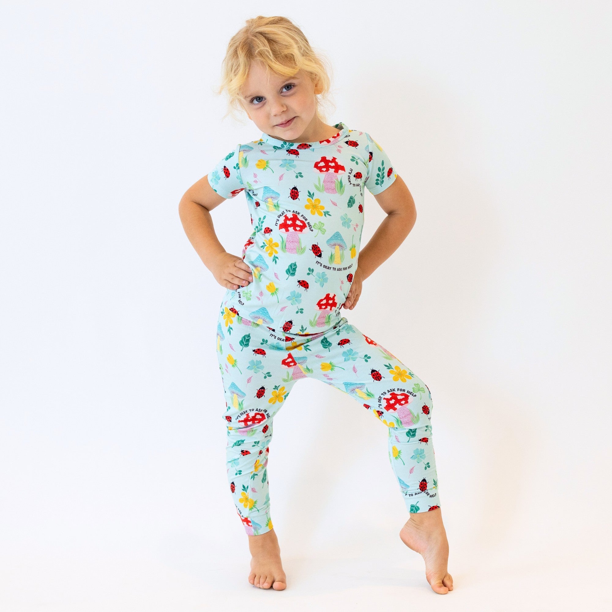 The Second-skin 2-piece Short Sleeve Pajama | Magic Mushroom