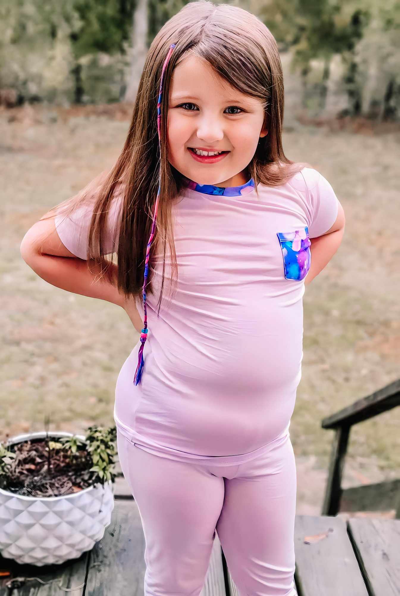 Orchid | Bamboo Toddler & Kids Pocket T-shirt