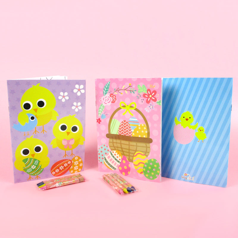 Easter Coloring Books With Crayons Party Favors - Set Of 6 Or 12