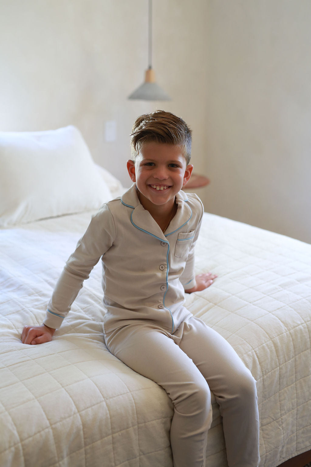 Grandpa Pj-taupe/blue