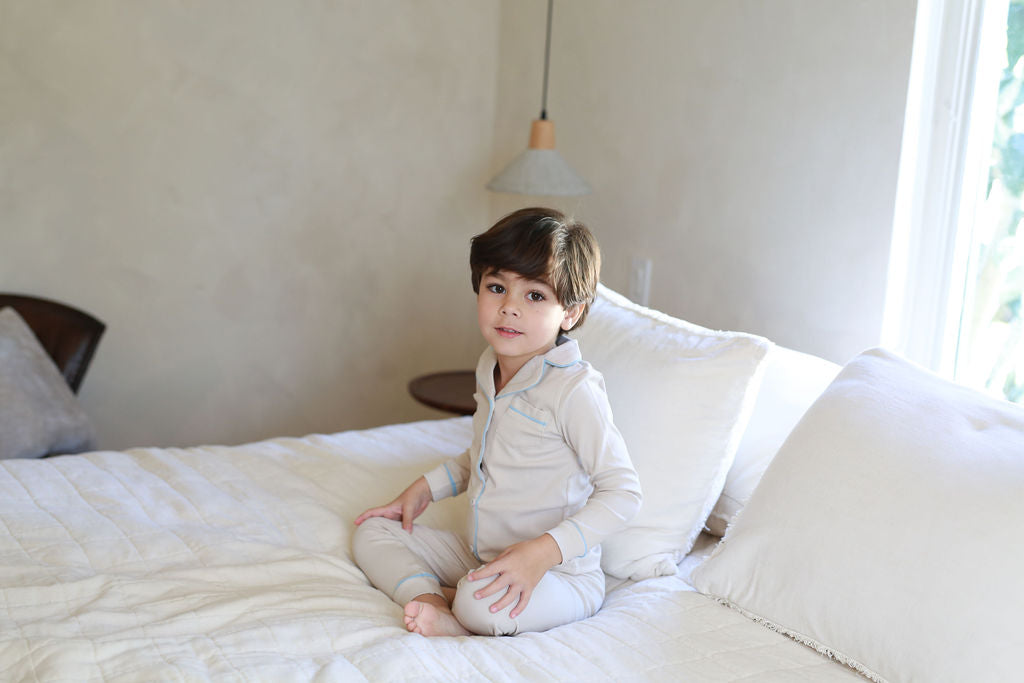 Grandpa Pj-taupe/blue