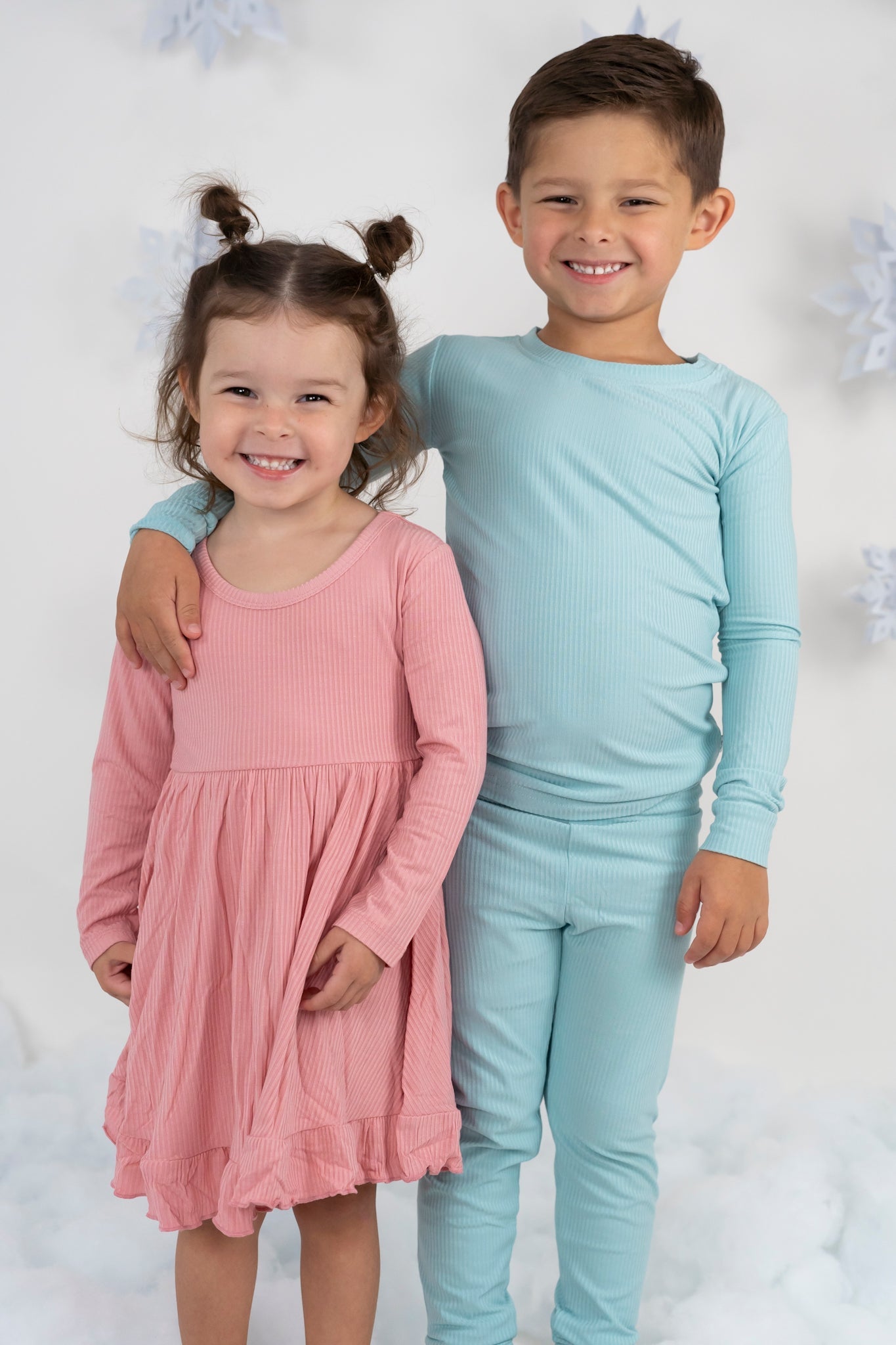 Mauve Rib Dream Ruffle Dress