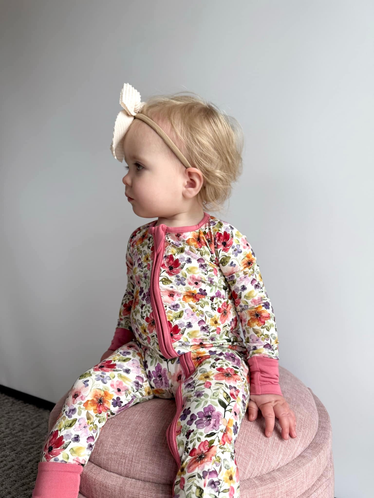 Watercolor Floral Convertible Footie