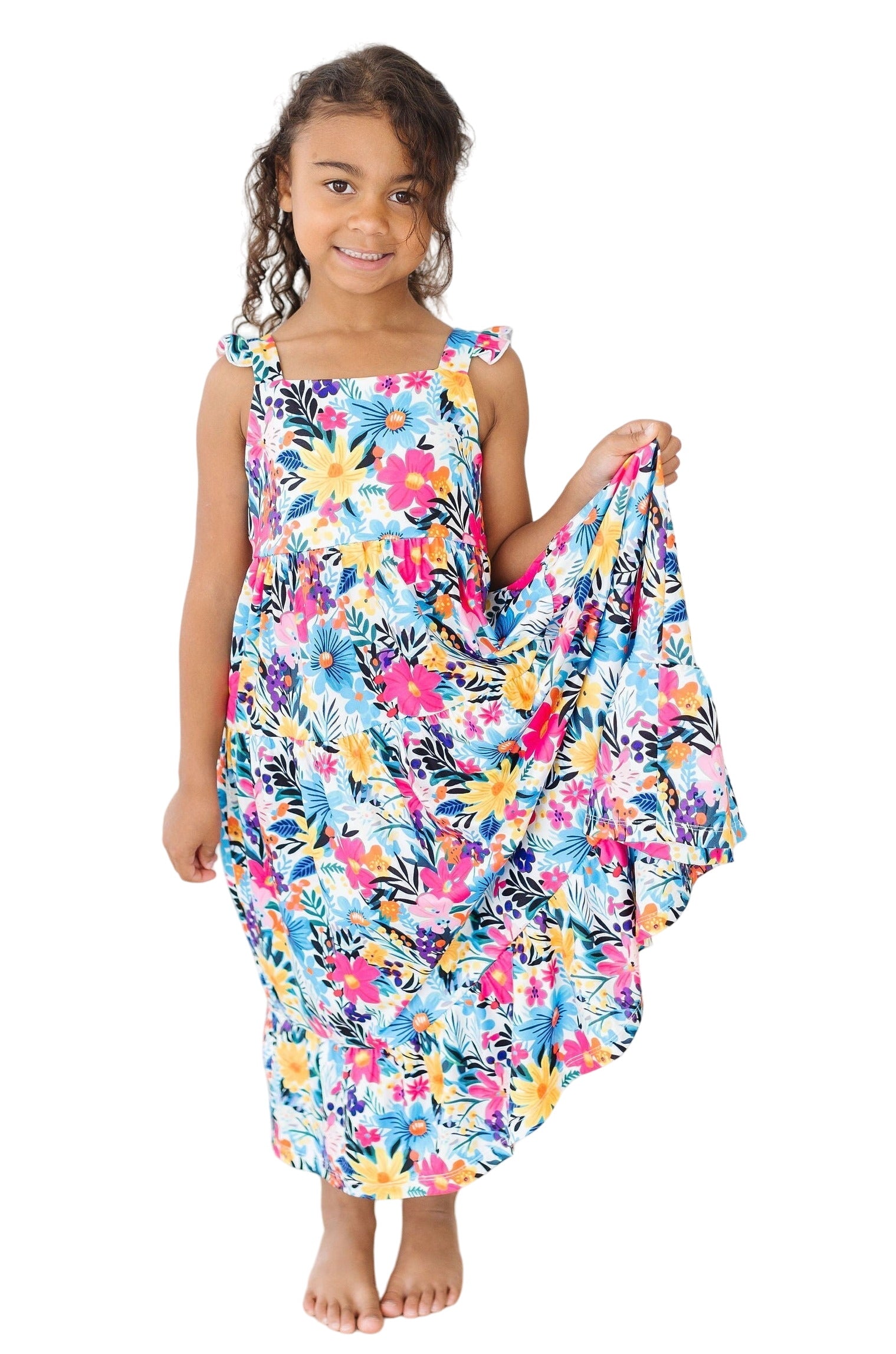 Petal Paradise Ruffle Maxi Dress