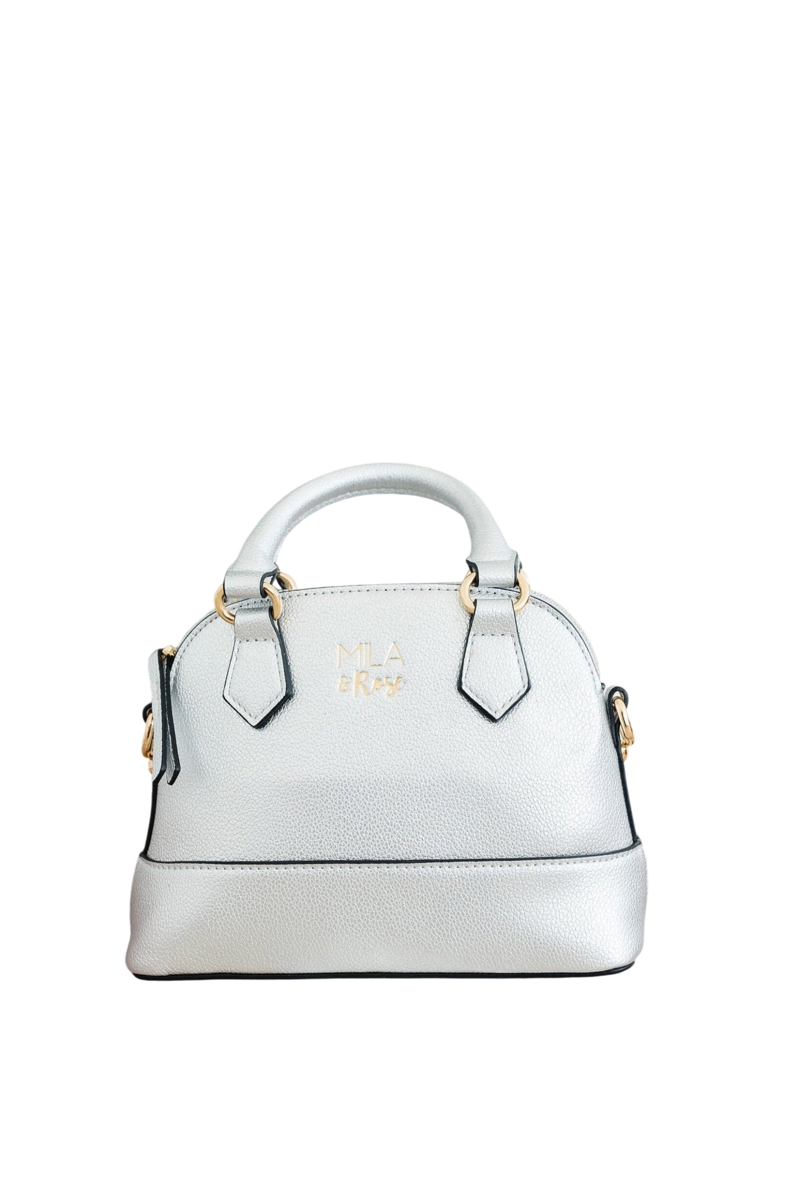 Silver Metallic Girl's Crossbody Purse