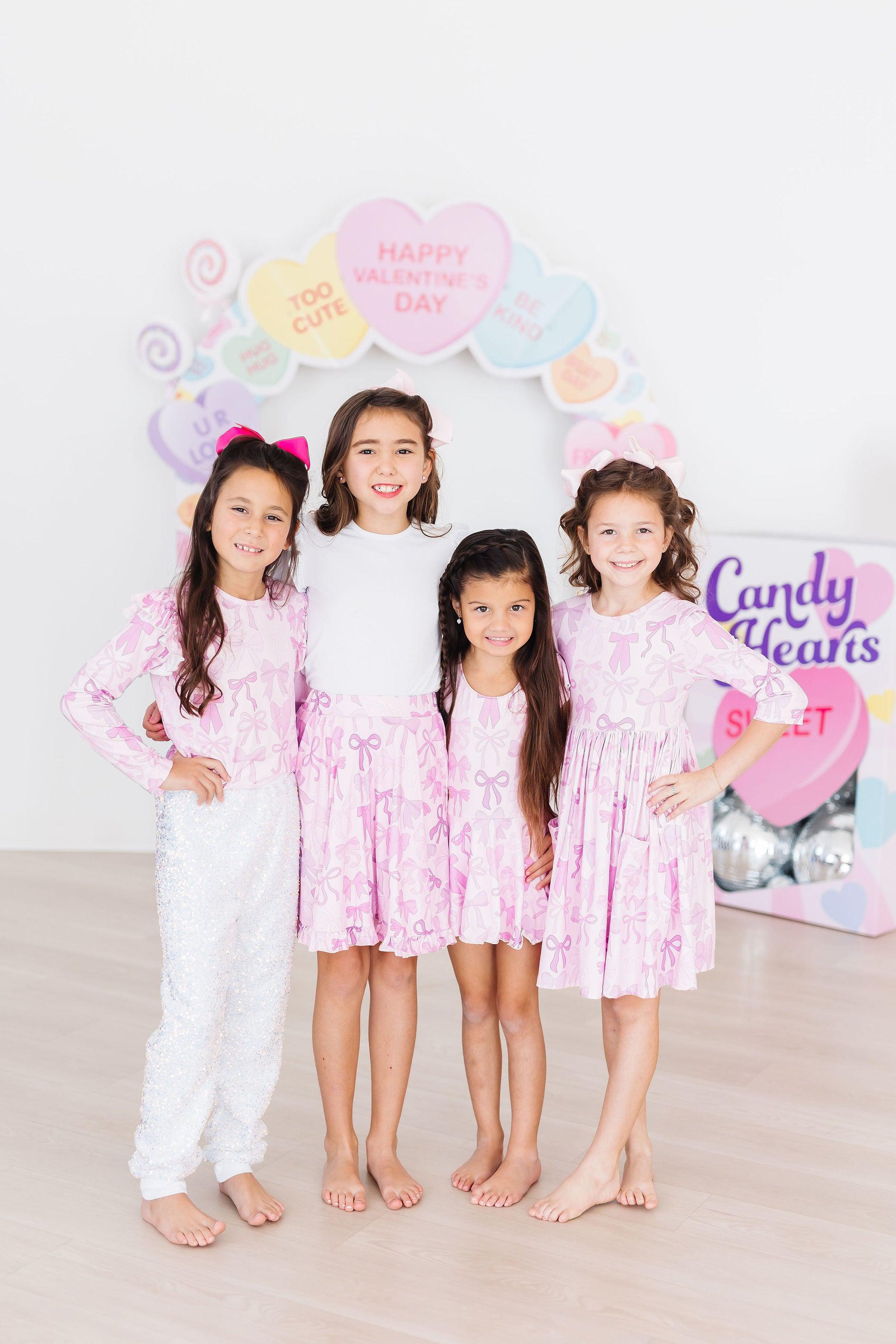 Twinkle Ties L/s Ruffle Tee