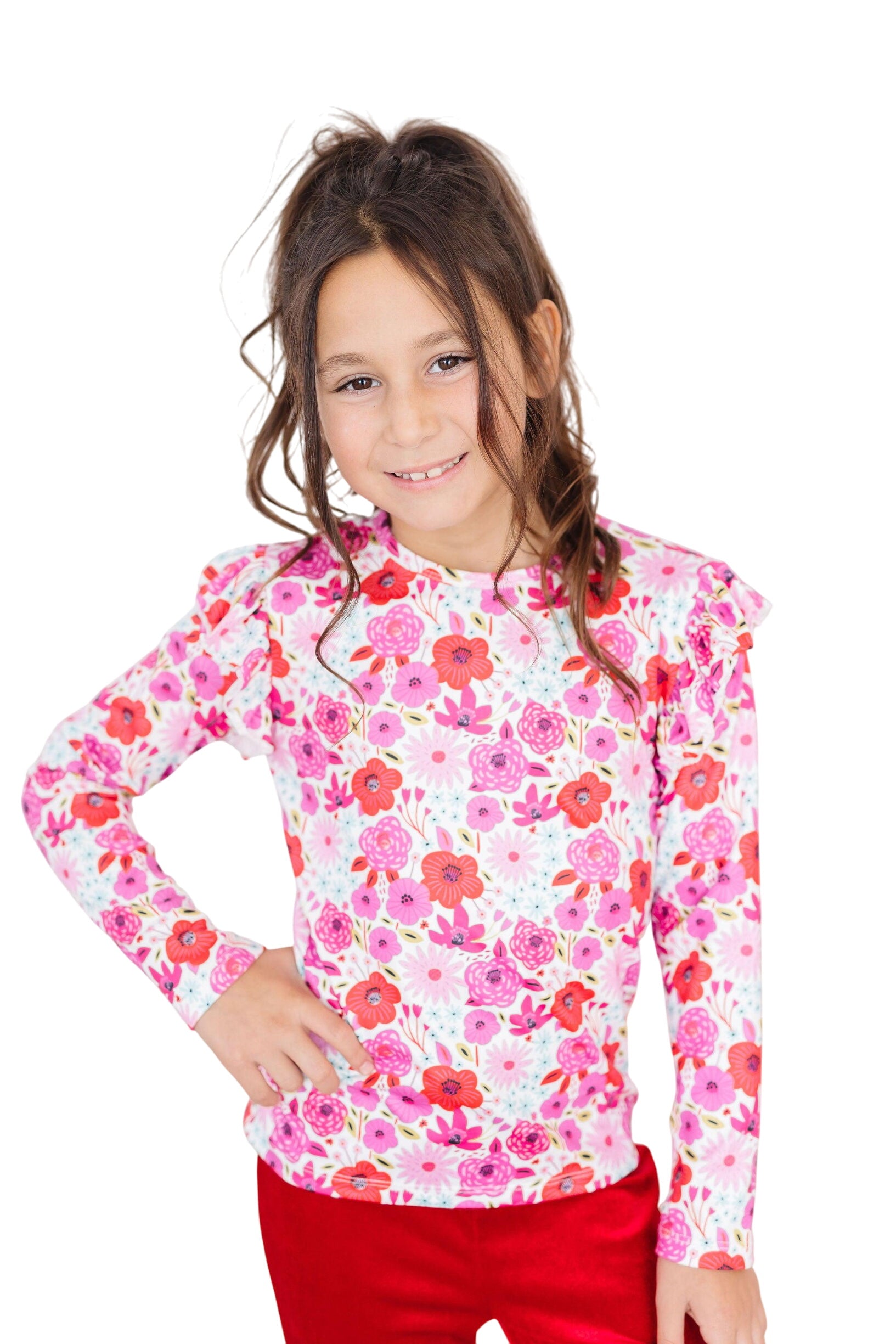 Secret Garden L/s Ruffle Tee