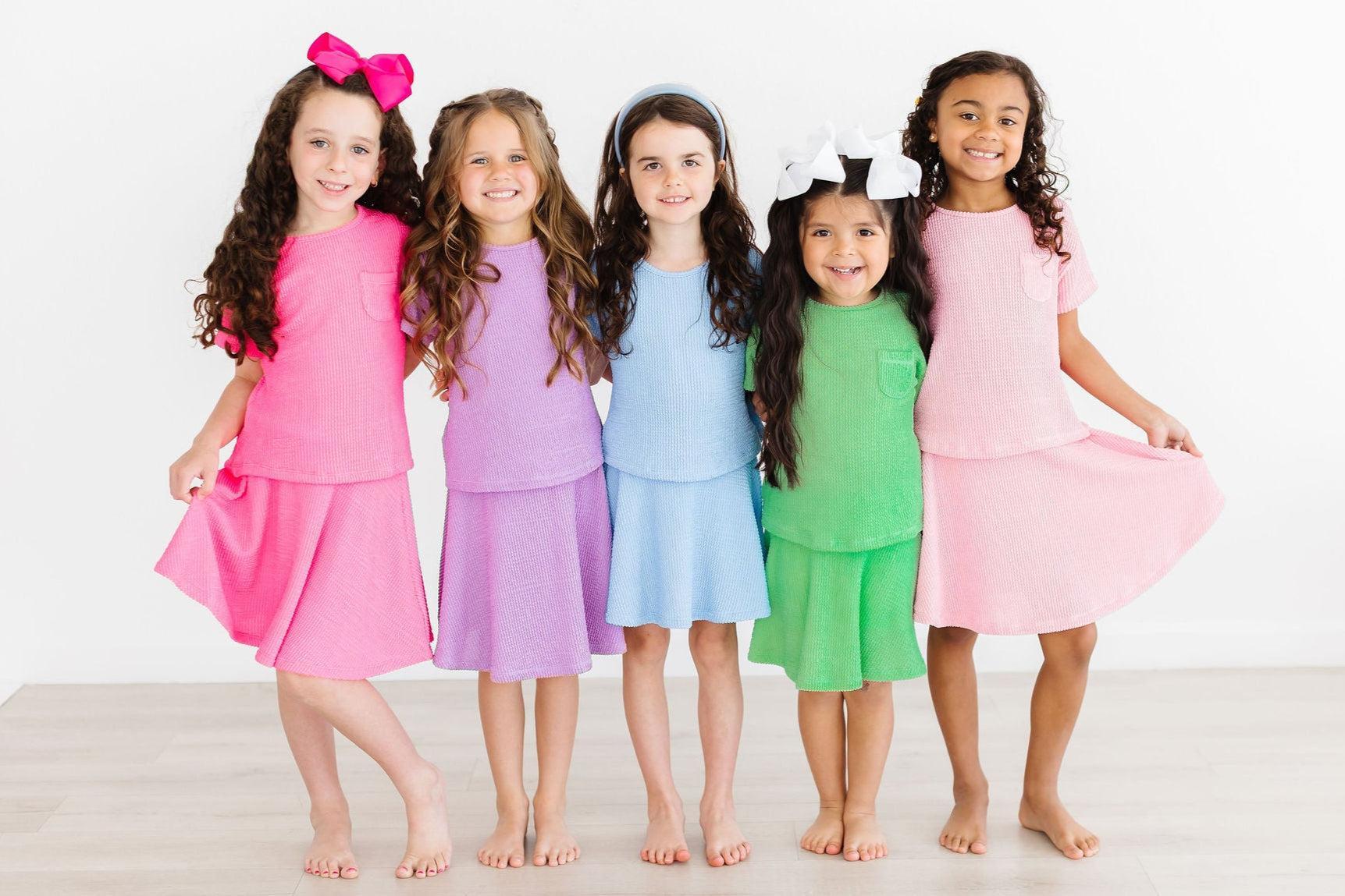 Neon Pink Scrunchy Twirl Skort