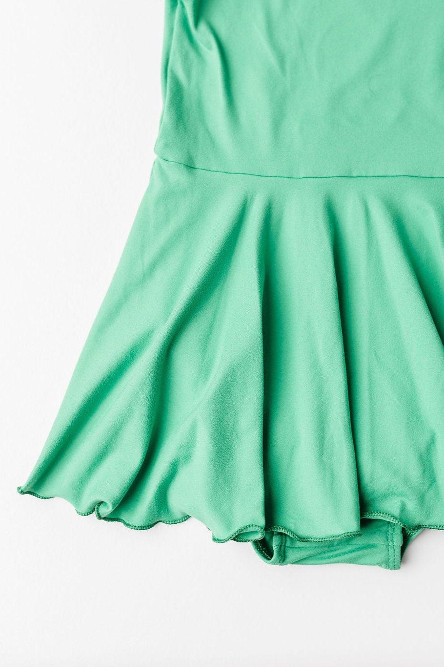 Kelly Green S/s Twirl Leotard