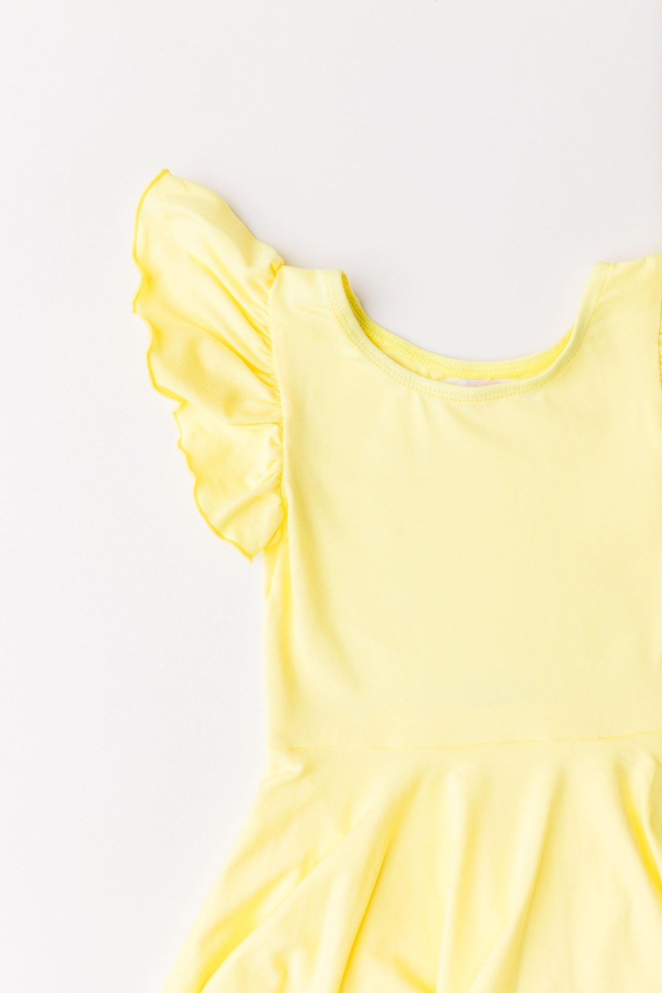 Yellow S/s Twirl Leotard