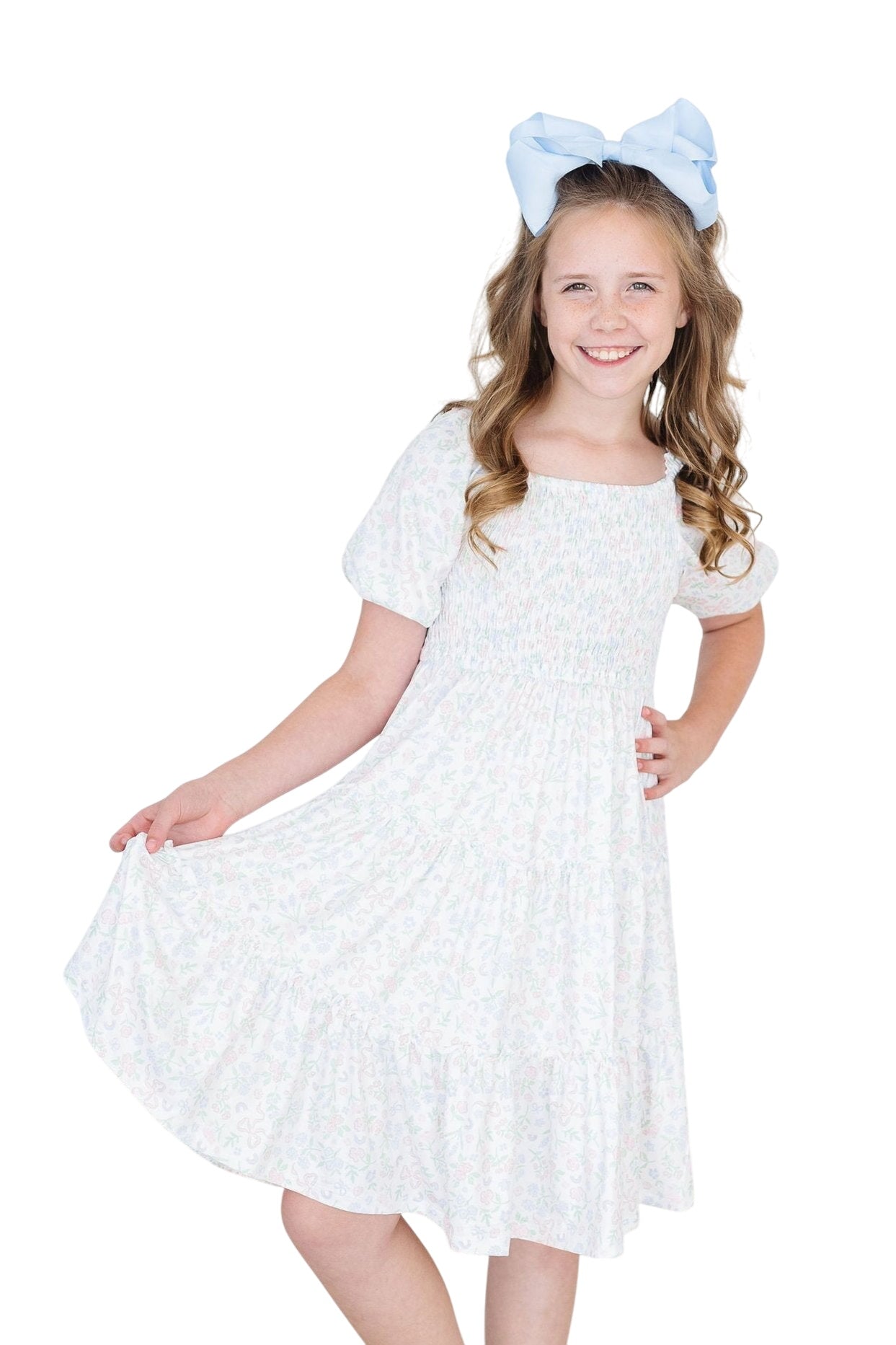 Cloud 9 Smocked Ruffle Dress