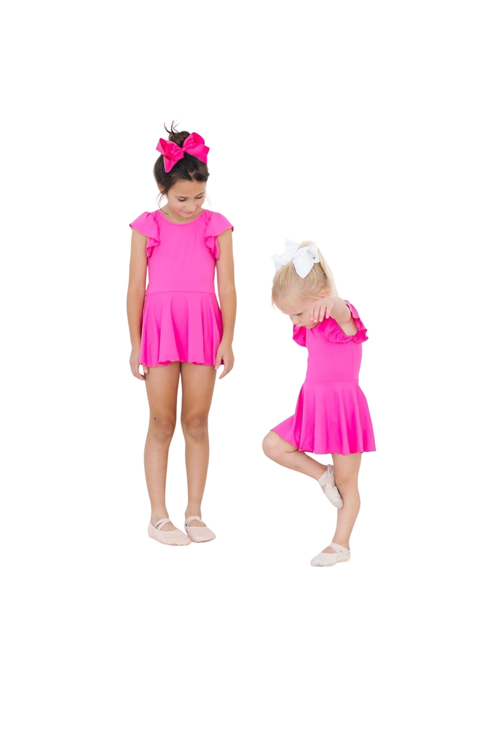 Hot Pink S/s Twirl Leotard