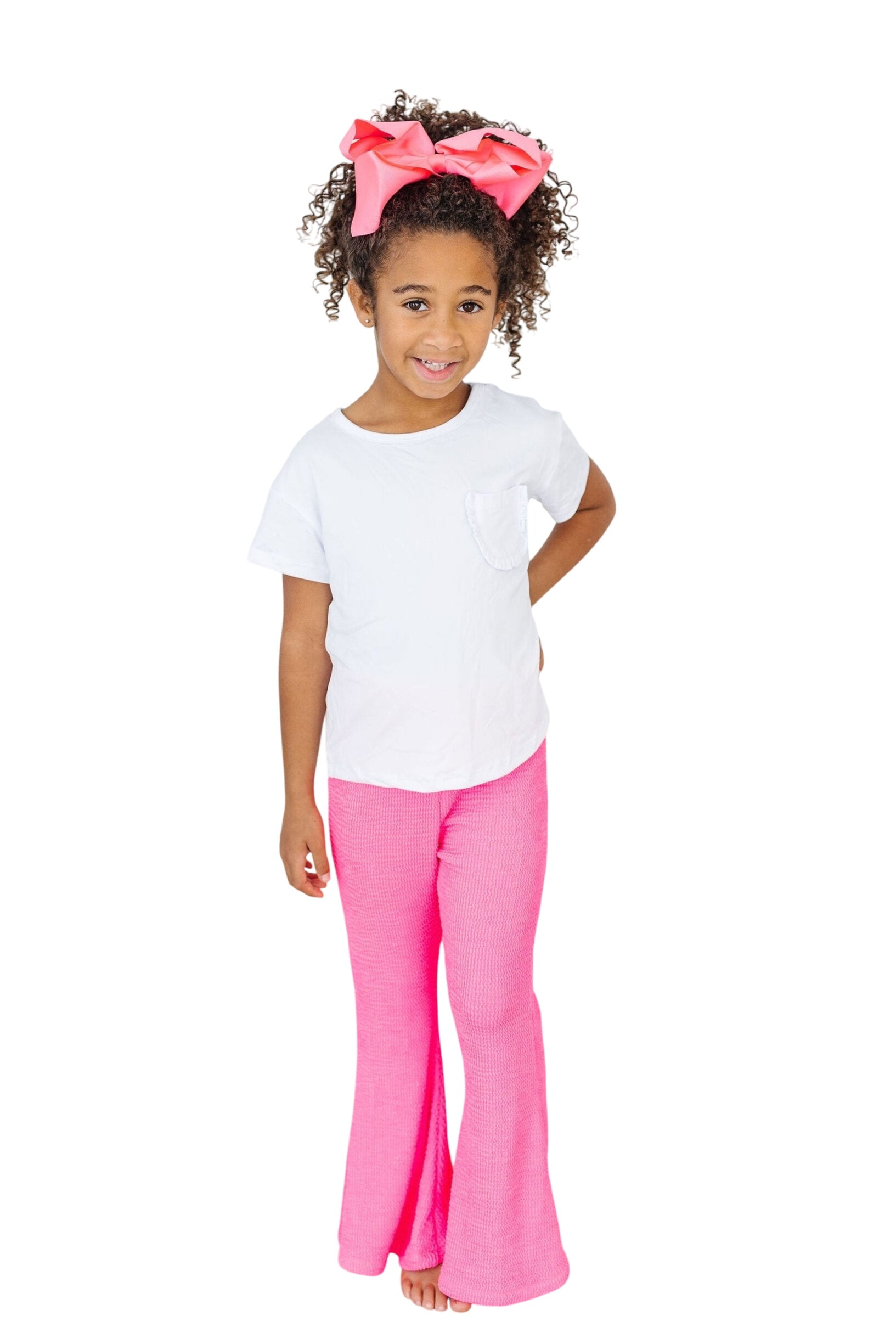 Neon Pink Scrunchy Bells