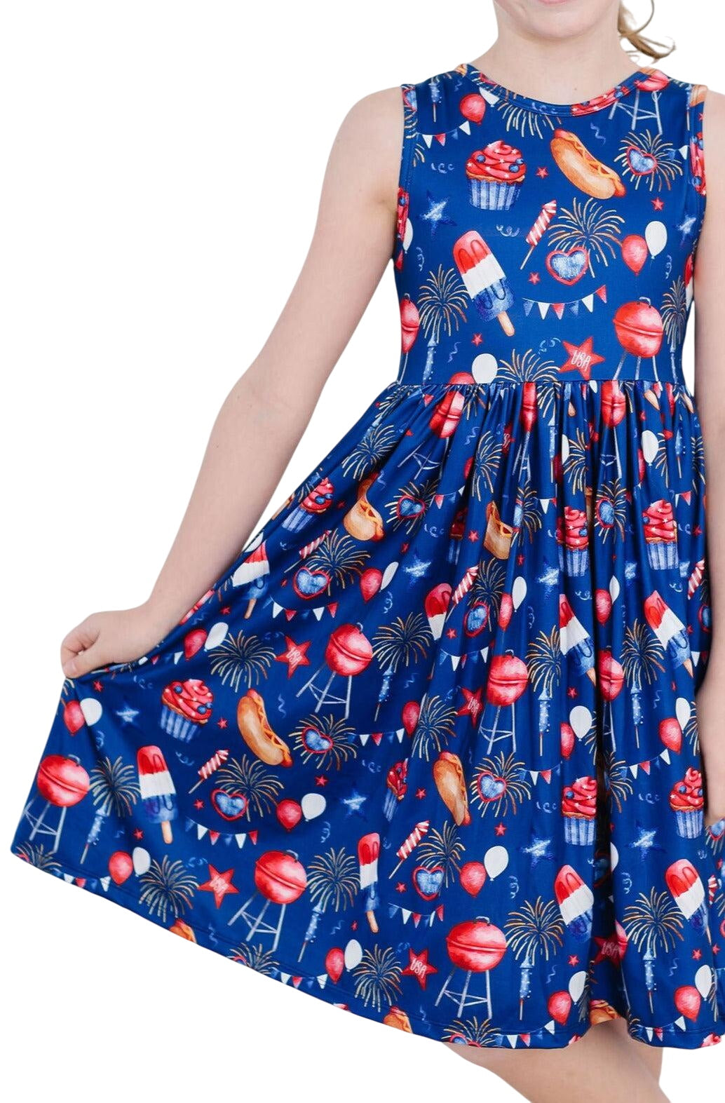 You Look Like The 4th Of July Tank Twirl Dress