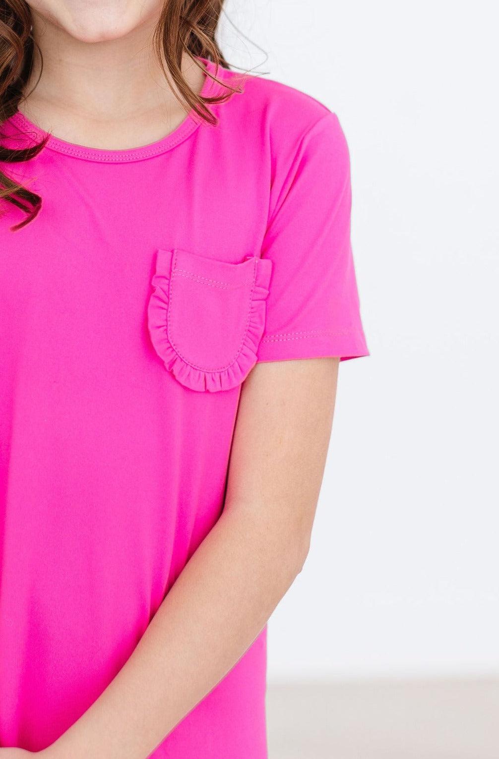 Hot Pink T-shirt Dress