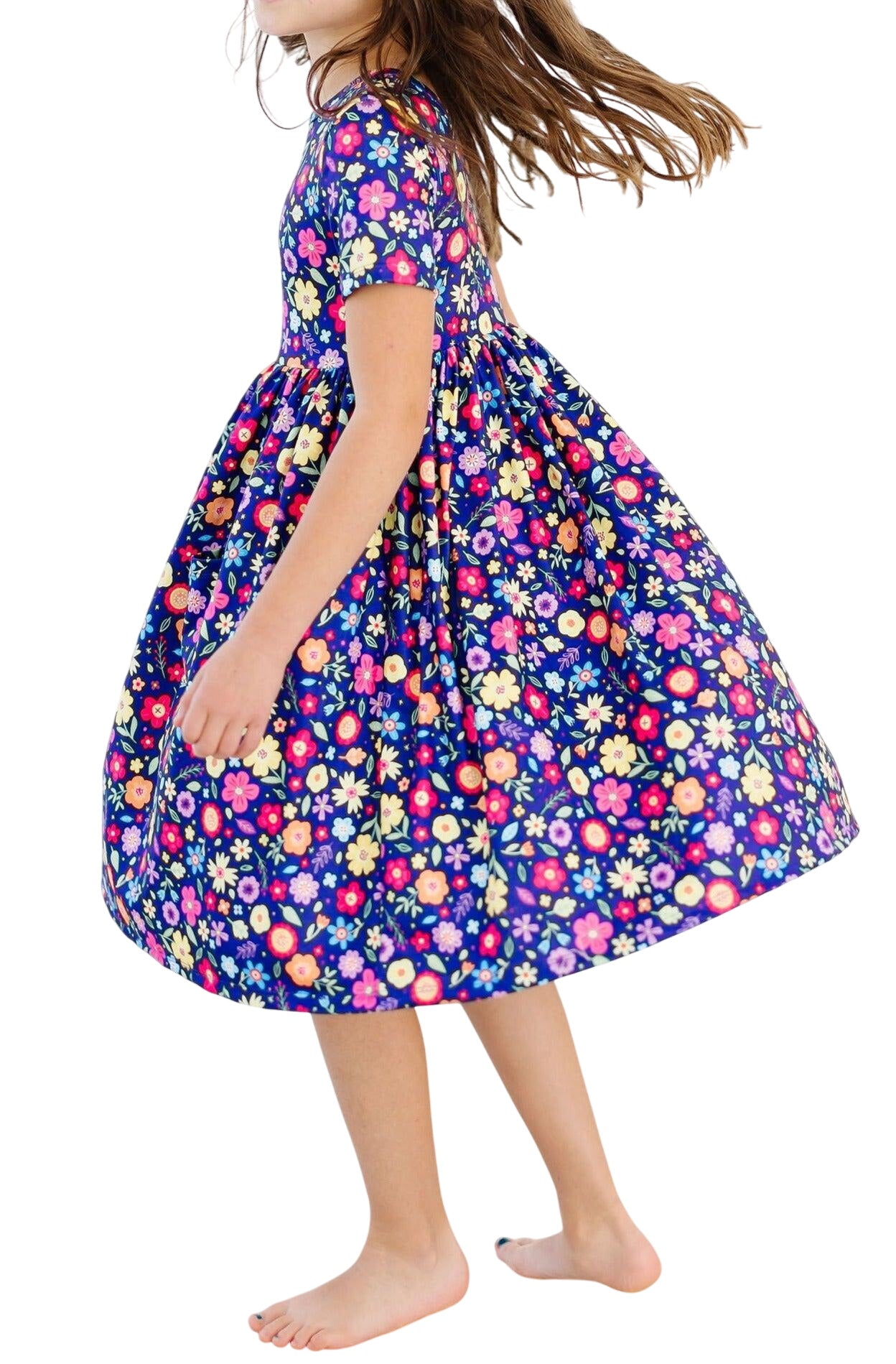 Pick A Posy S/s Pocket Twirl Dress