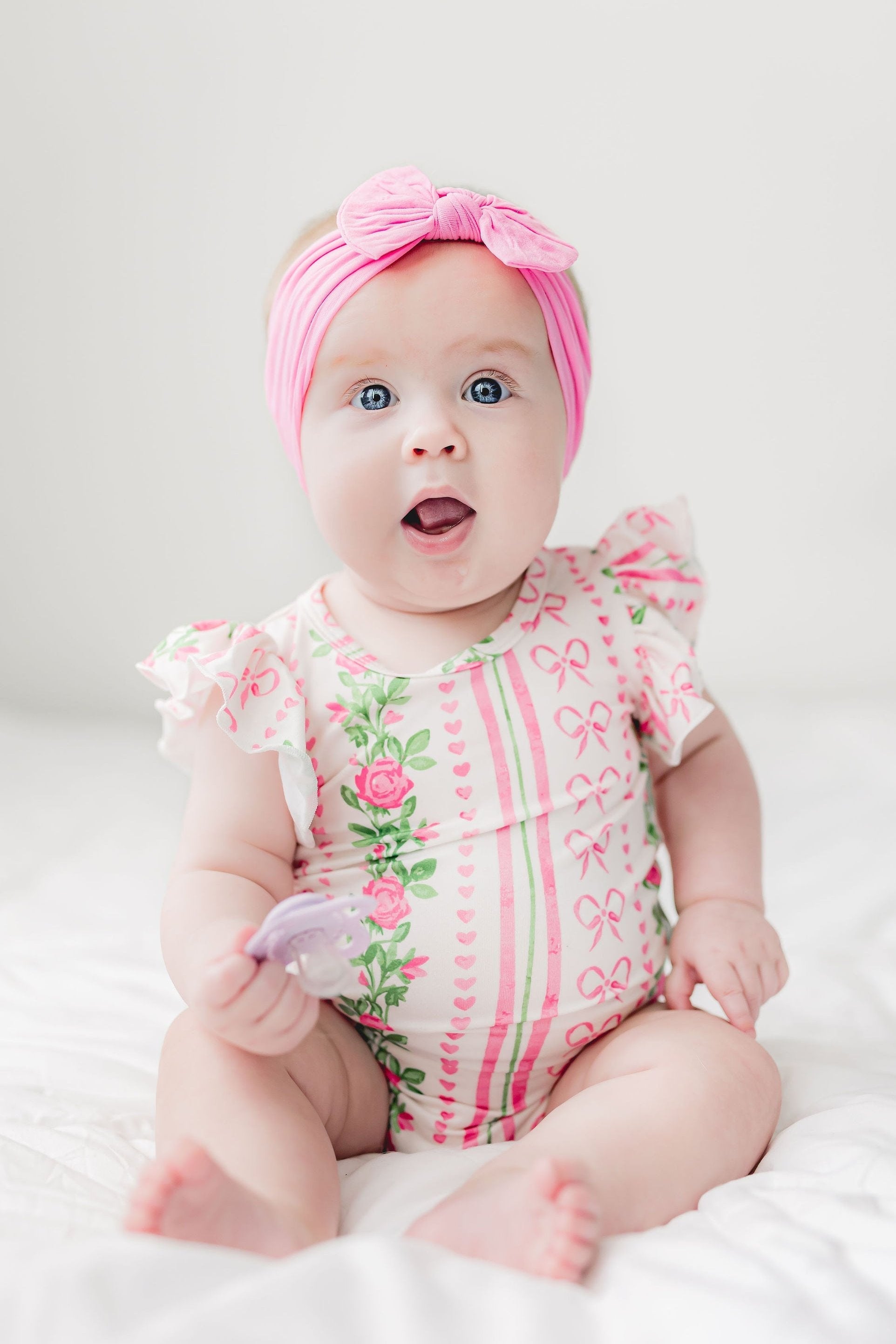 Rosebud Bows S/s Flutter Bodysuit