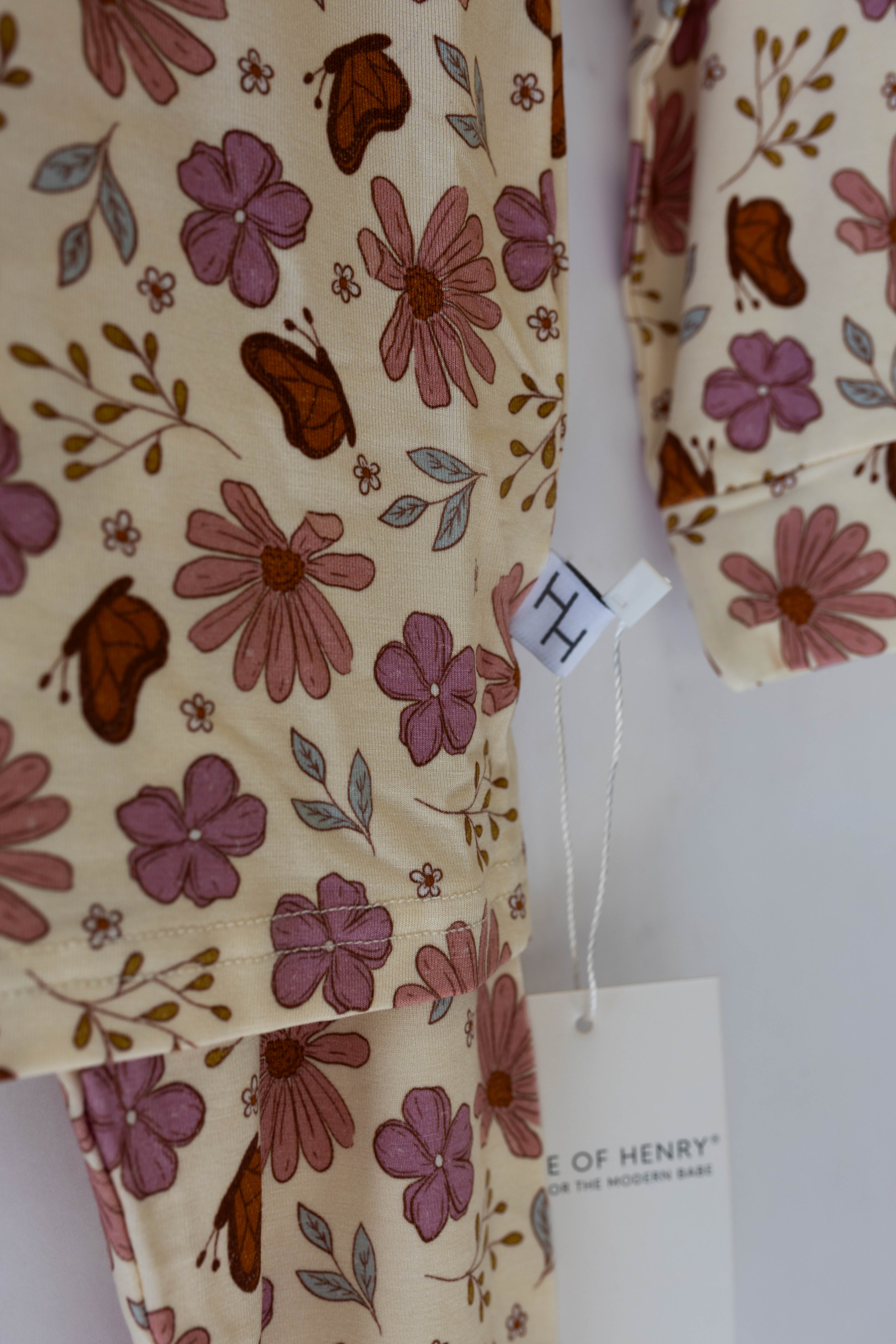 Floral Butterfly 2 Piece Pj's