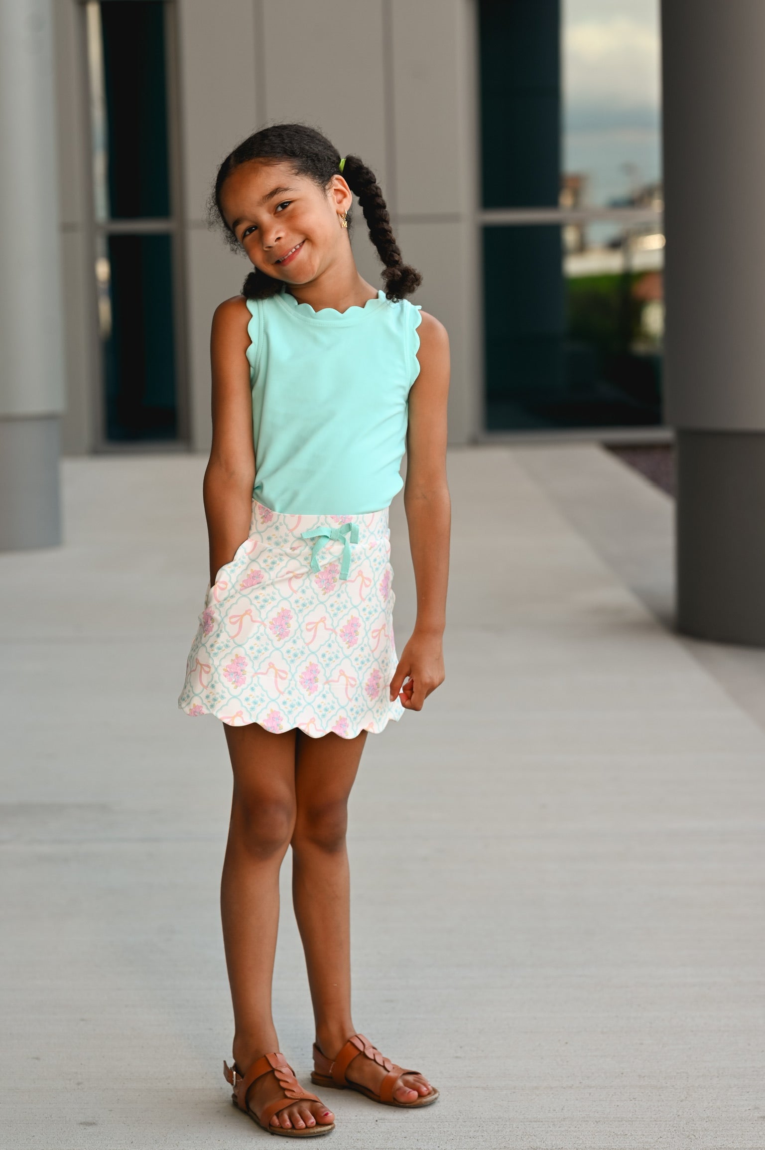 Floral Fancies Skort And Shirt Set