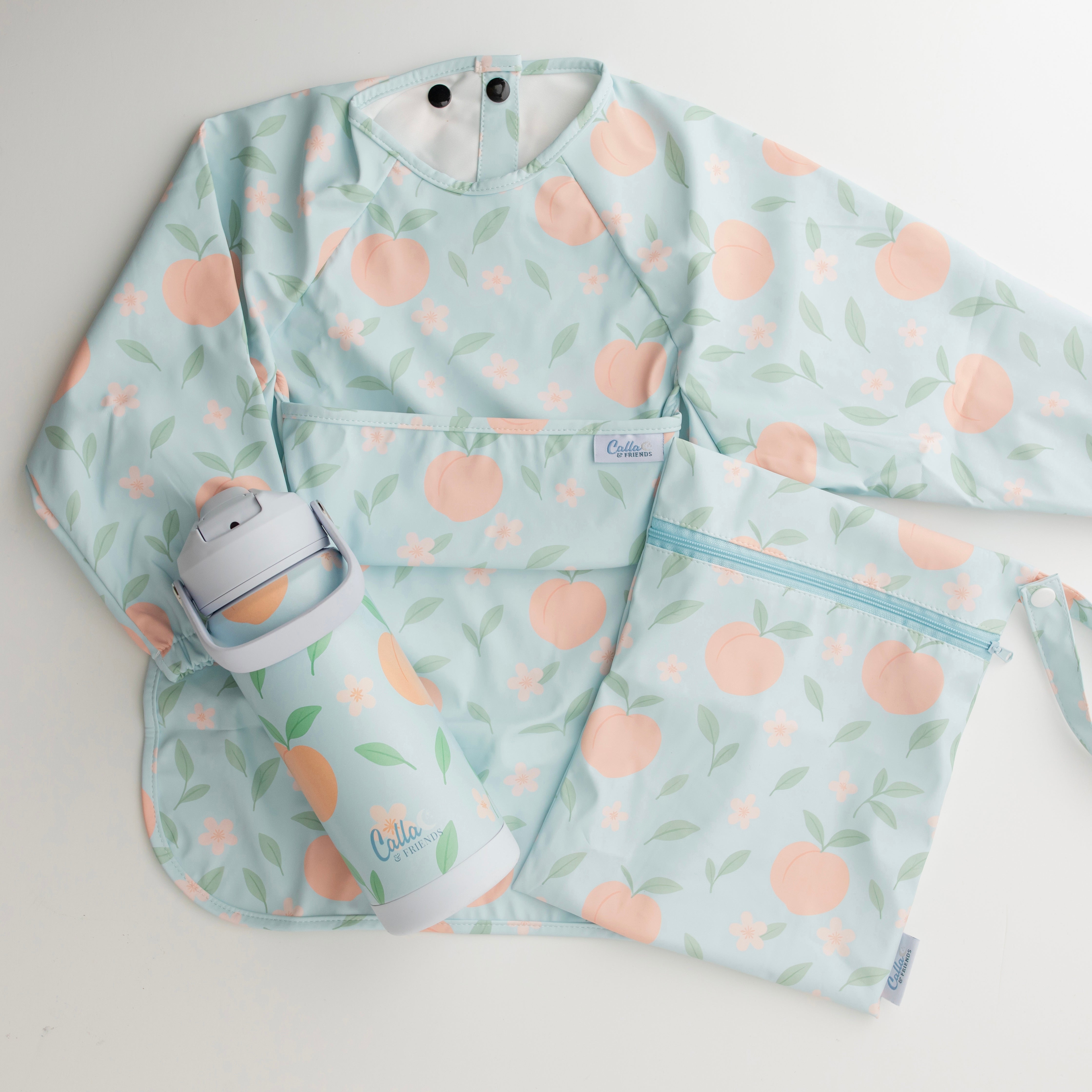 The Grayson Long Sleeve Bib - Peach Blossom