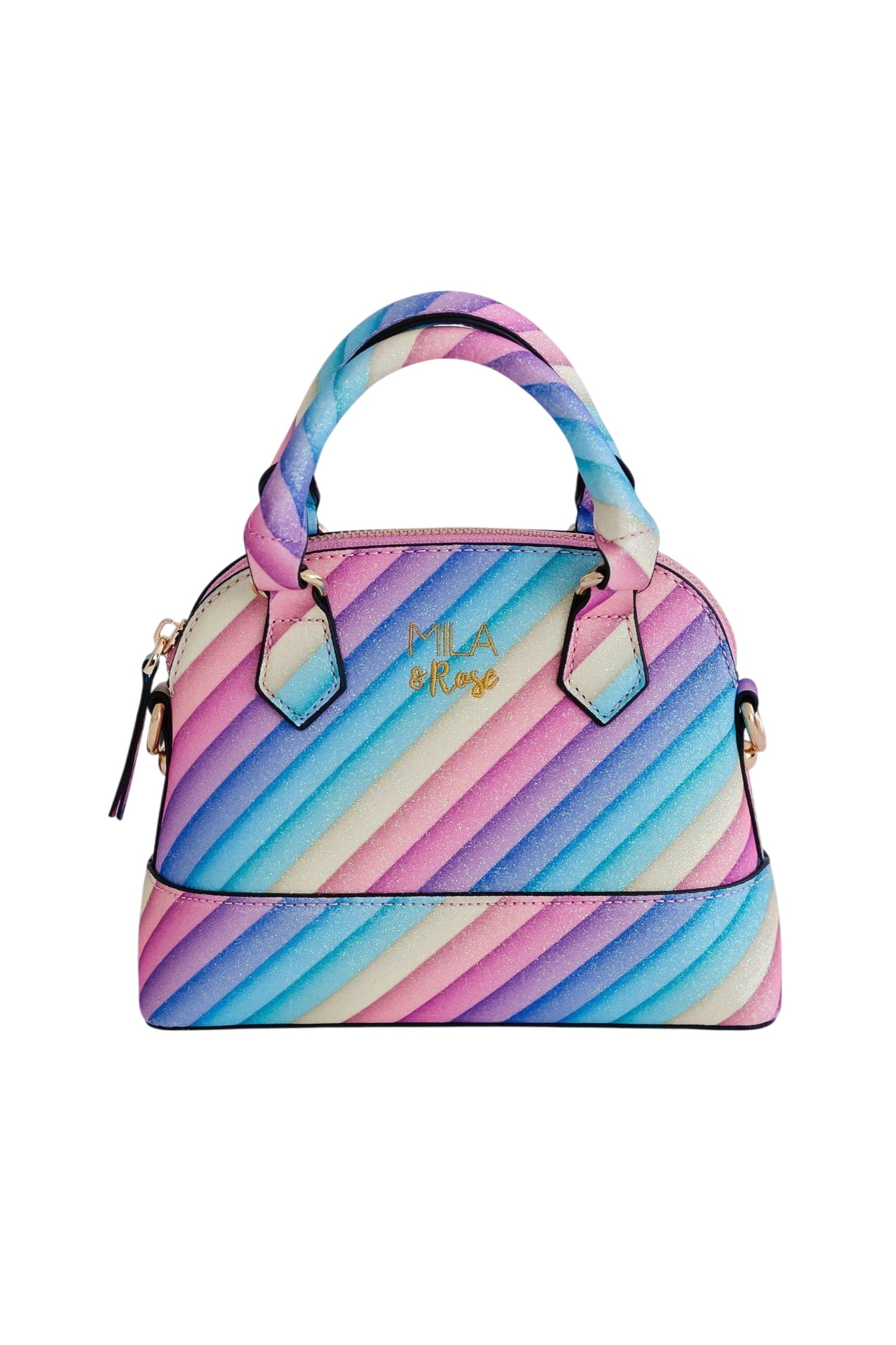 Rainbow Glitter Girl's Crossbody Purse