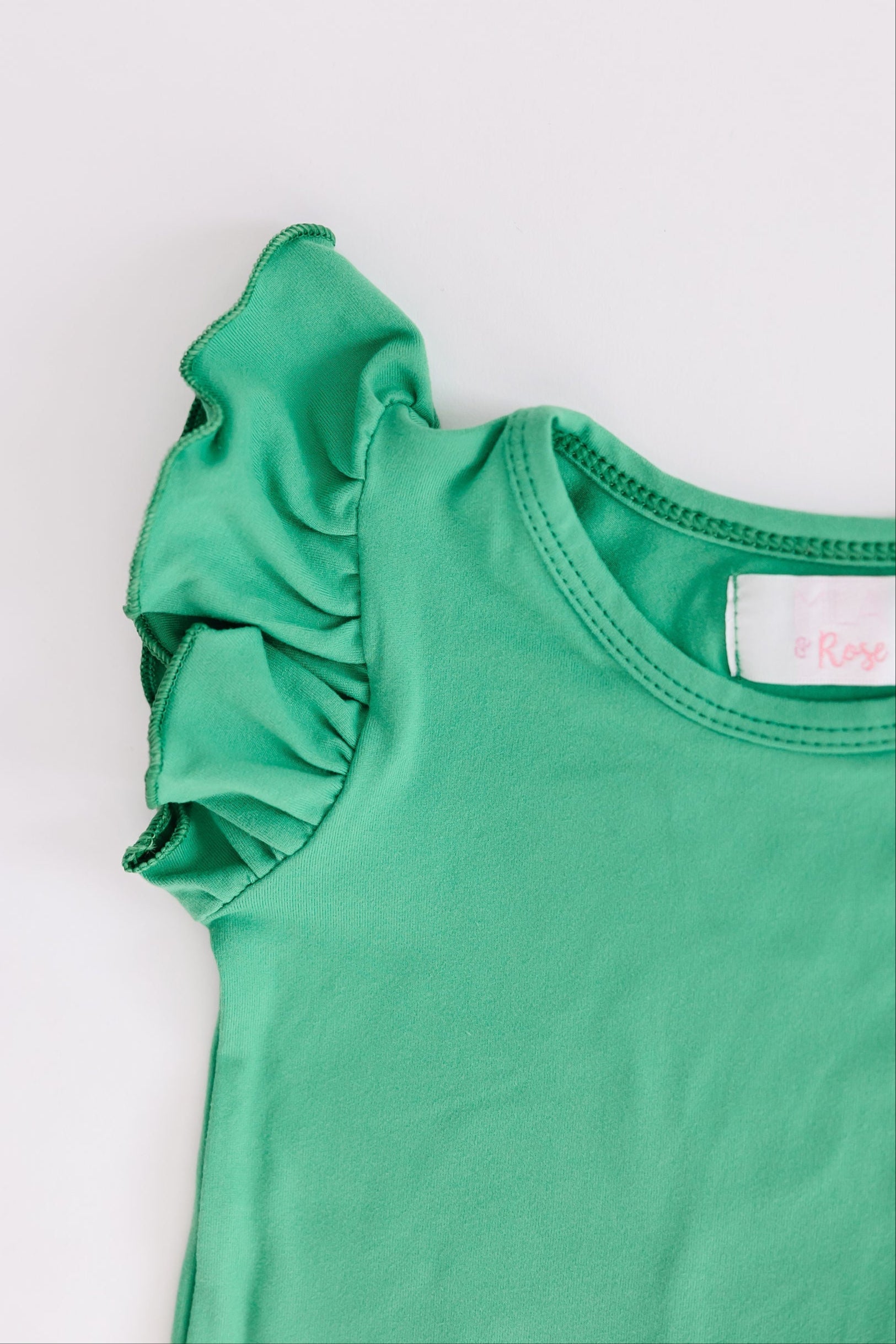 Kelly Green S/s Flutter Bodysuit