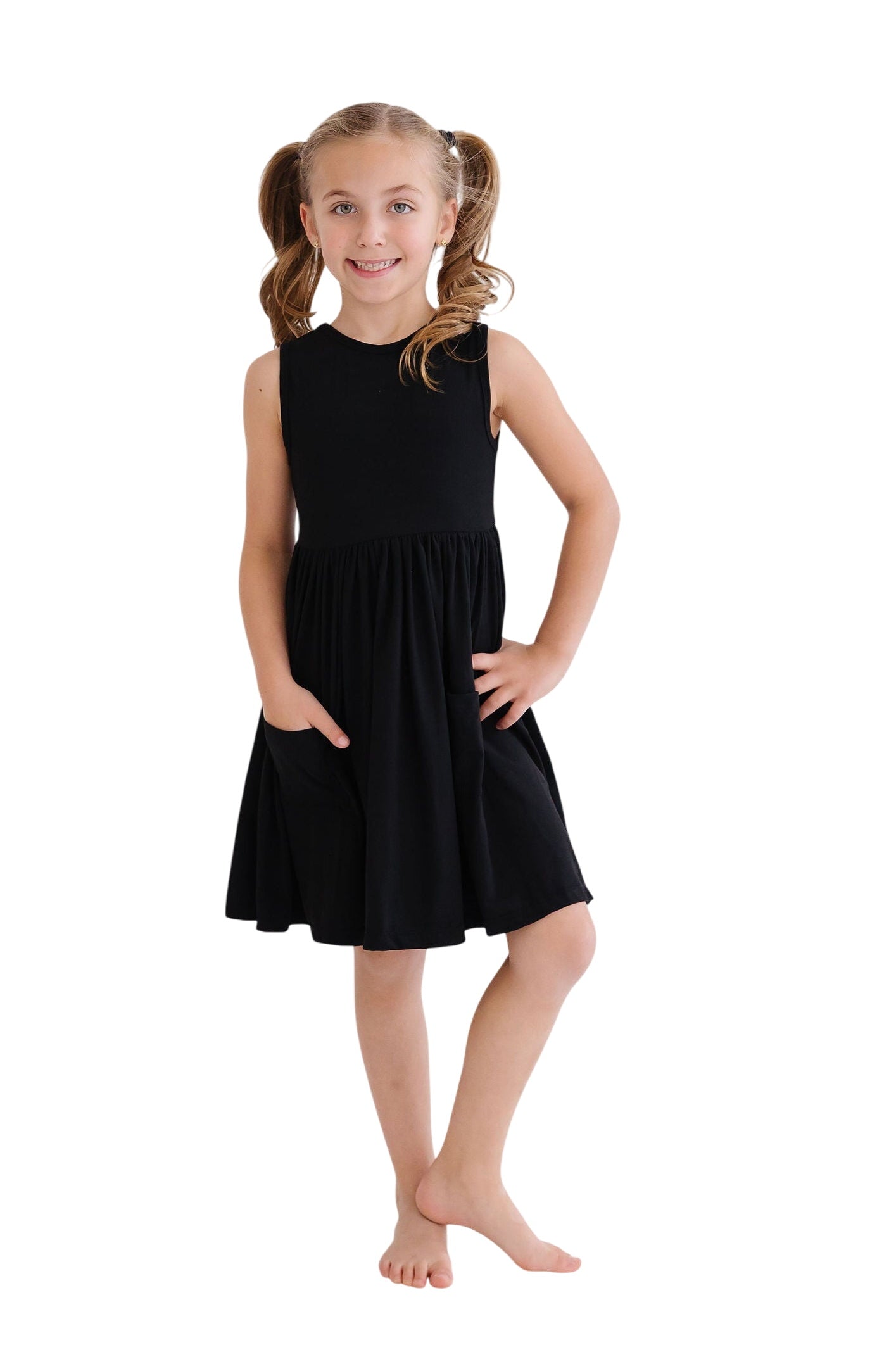 Black Tank Pocket Twirl Dress