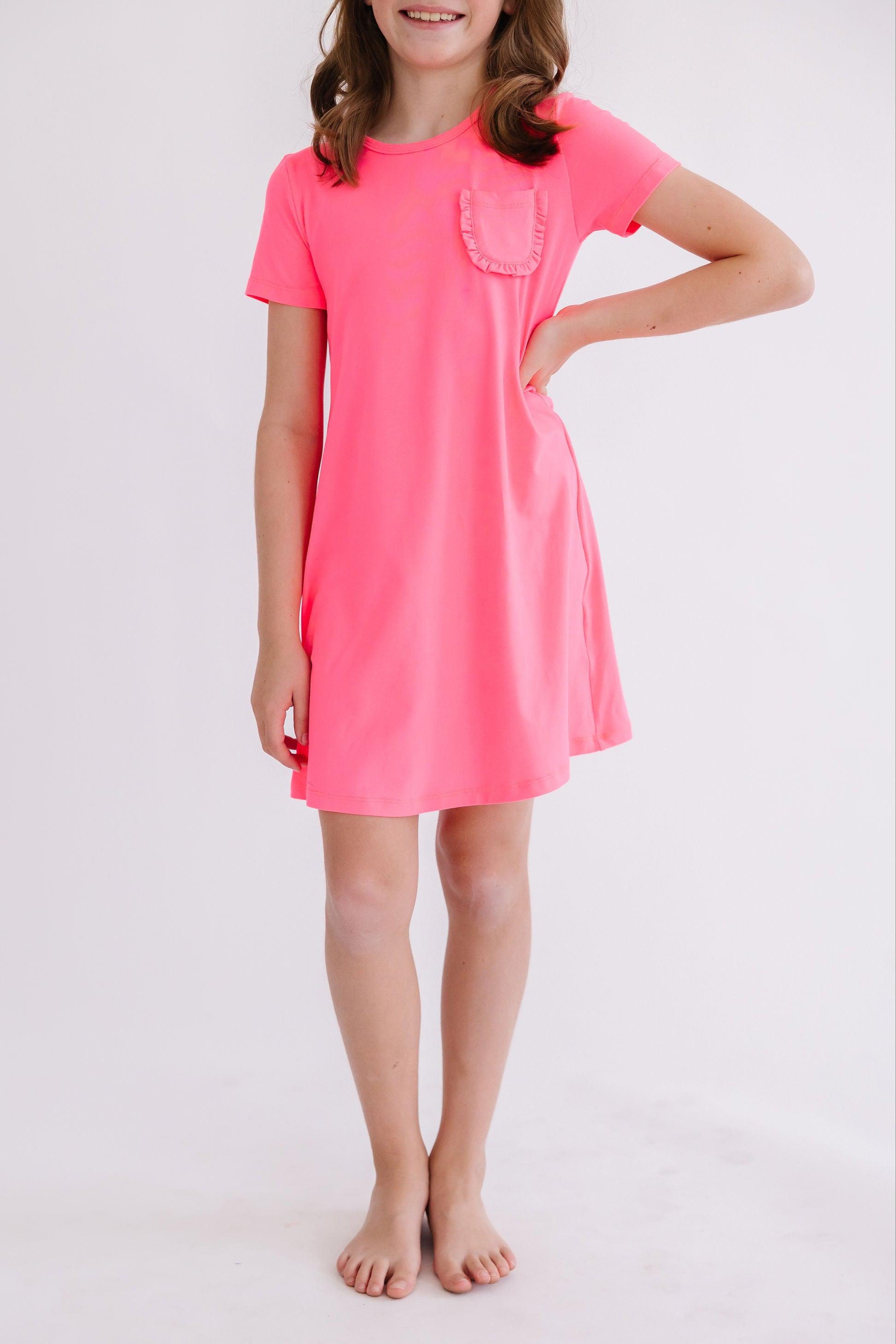 Neon Pink T-shirt Dress
