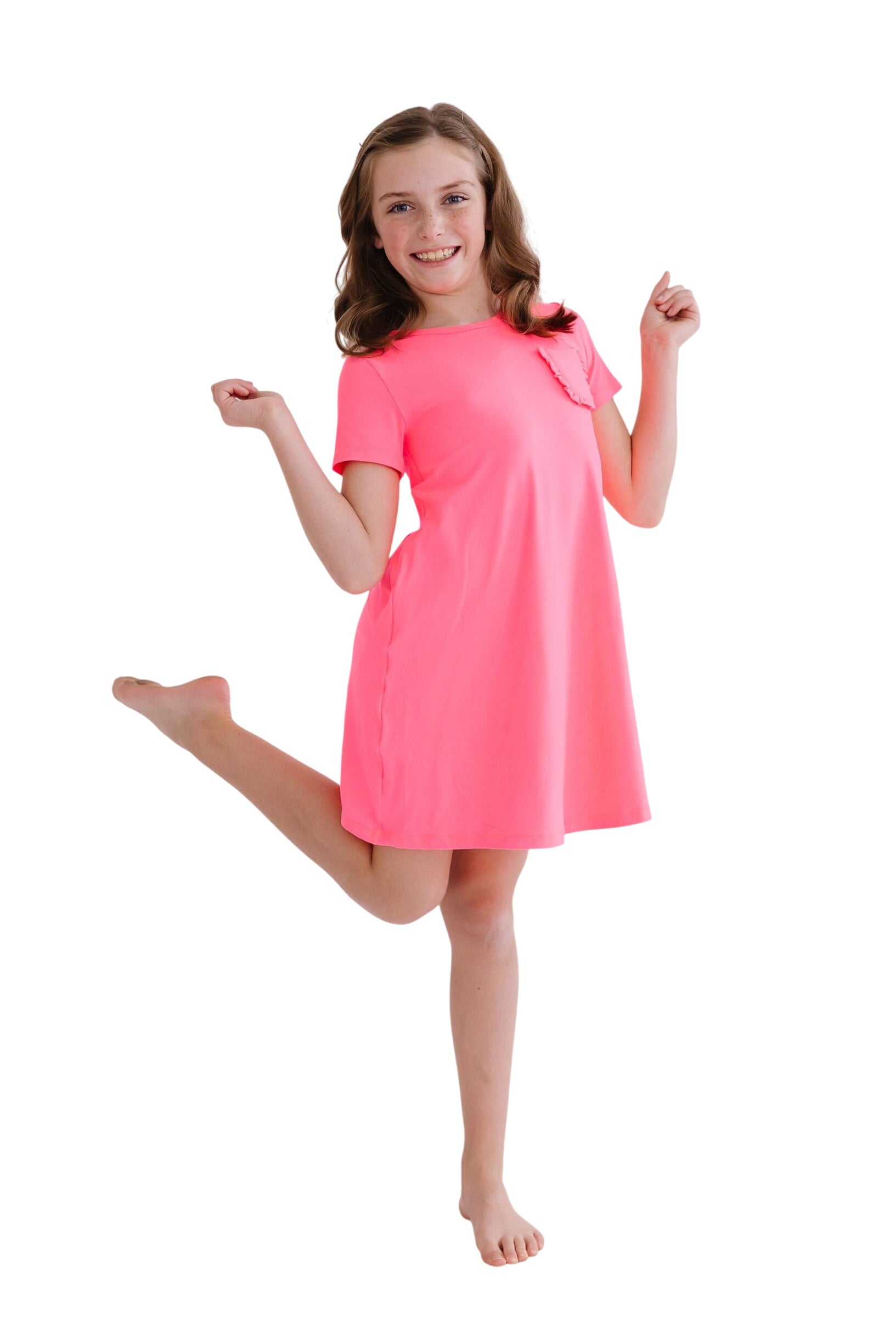 Neon Pink T-shirt Dress