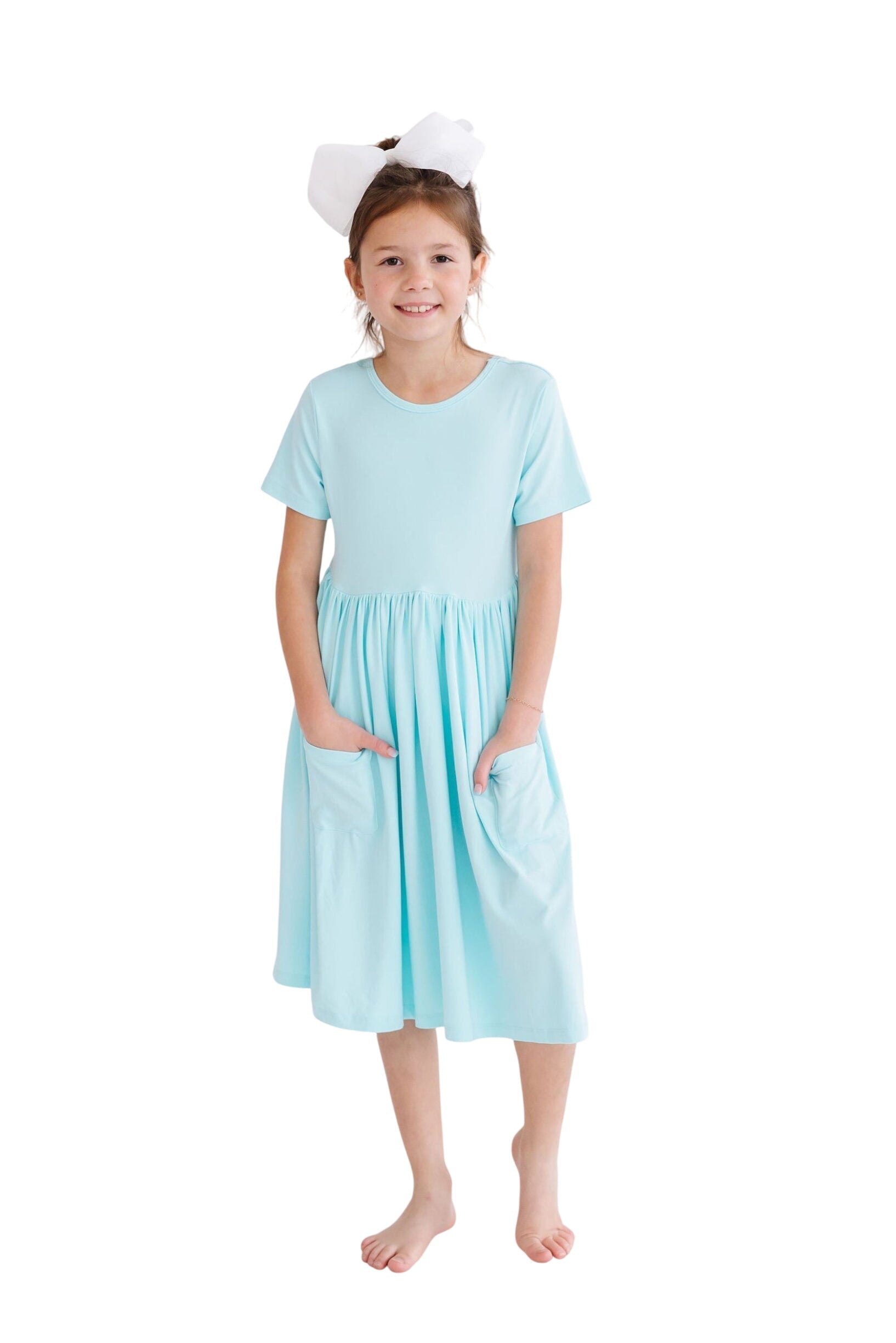 Aqua S/s Pocket Twirl Dress