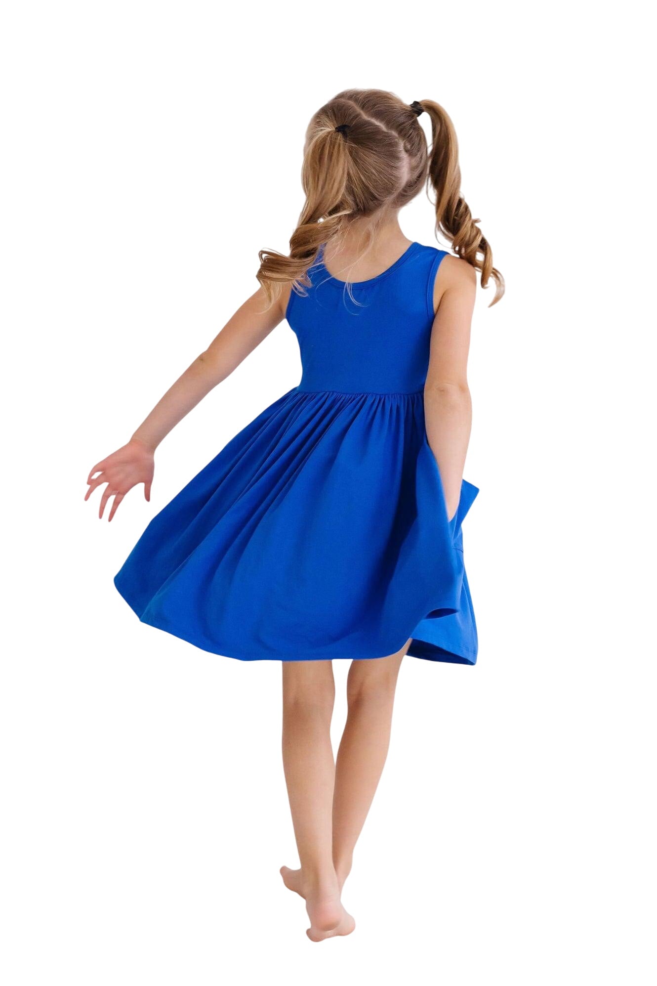 Royal Blue Tank Pocket Twirl Dress