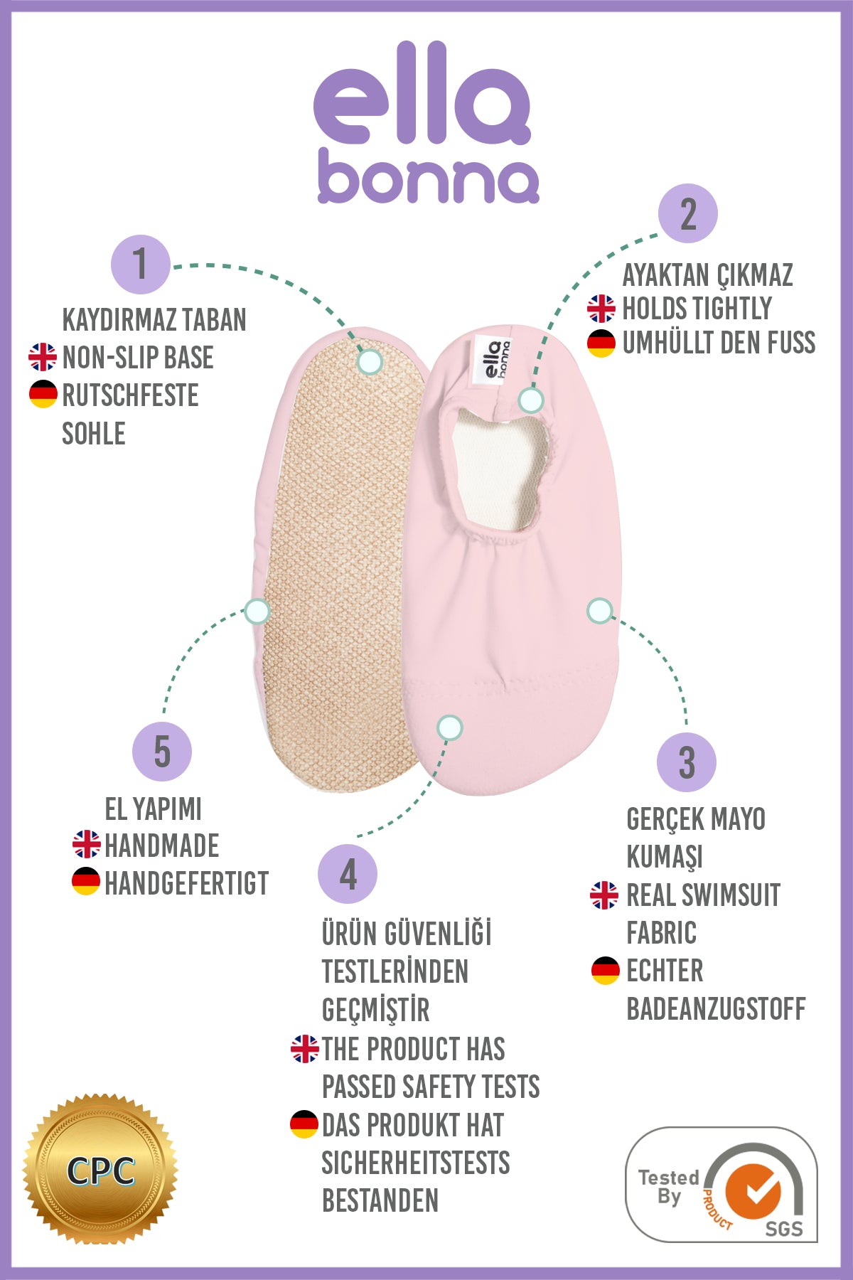 Non-slip Sole, Unisex Baby, Children's Sea Shoes, Pool Booties, Pudra