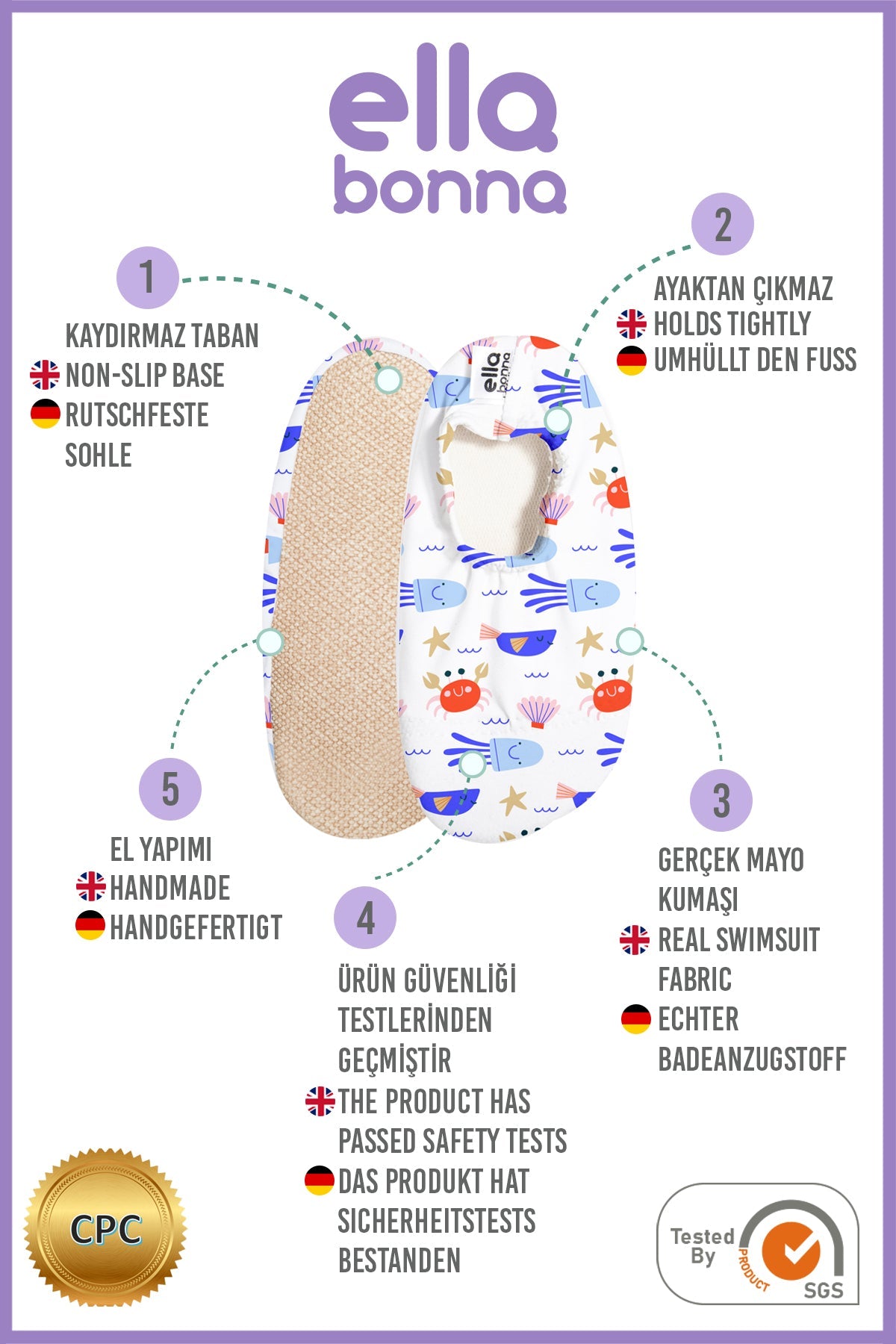 Non-slip Sole, Unisex Baby, Children's Sea Shoes, Pool Booties, Crap